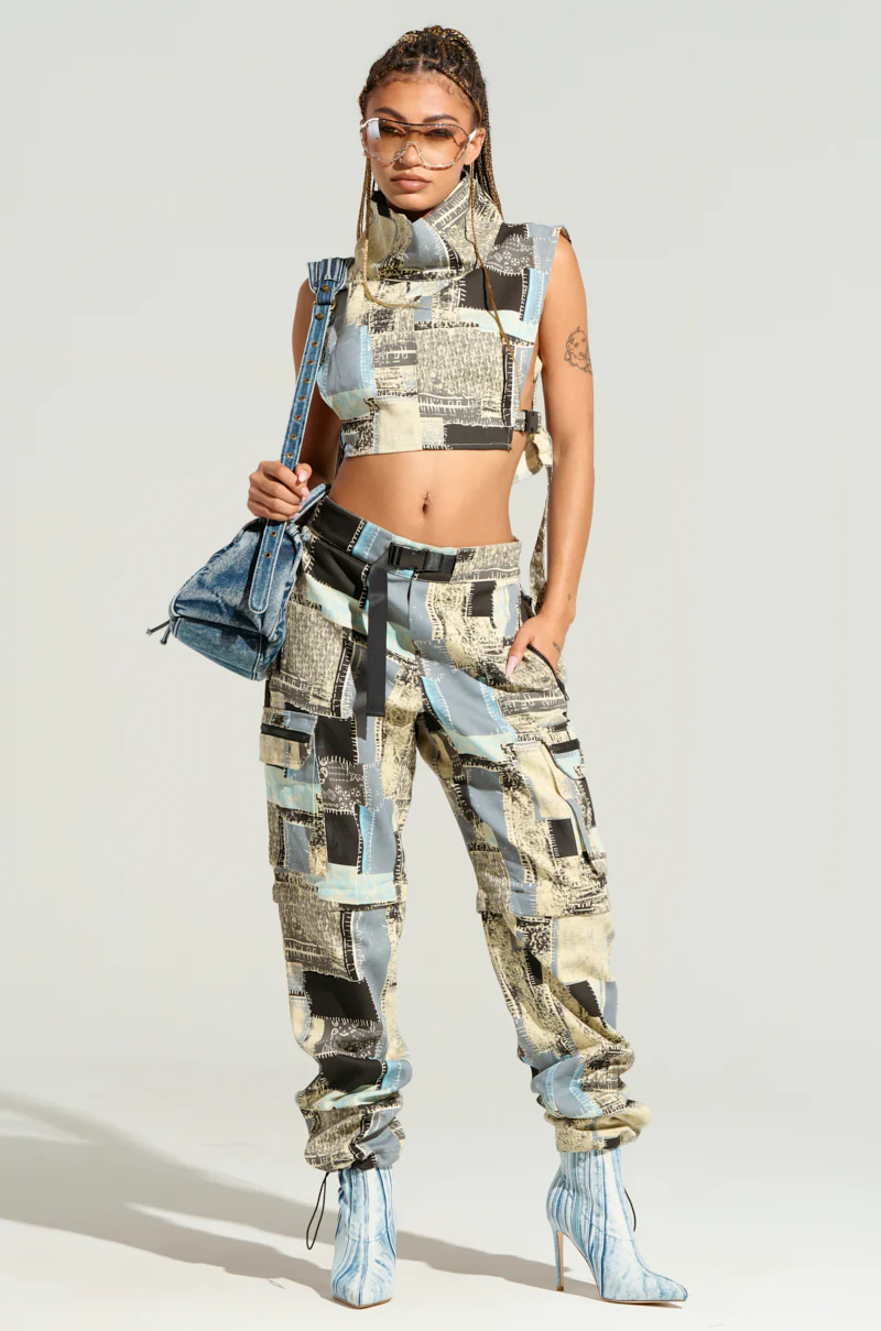OUT OF MY HEAD PATCHWORK TOP - Image 7