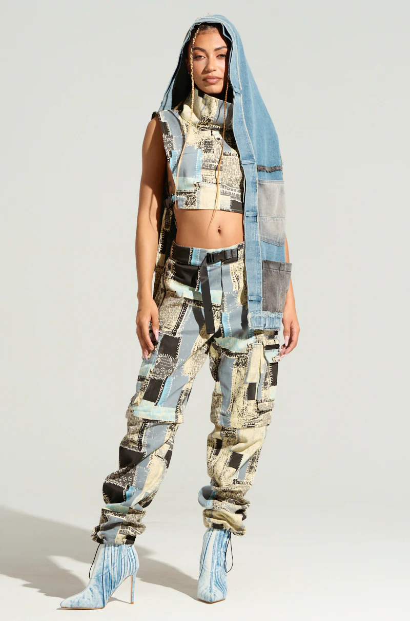 OUT OF MY HEAD PATCHWORK TOP - Image 8