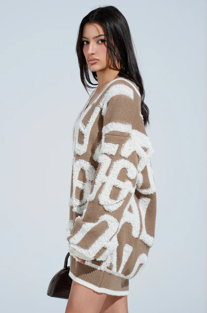 OUT OF SIGHT PRINTED SWEATER DRESS - Image 2