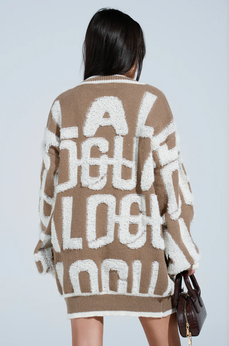 OUT OF SIGHT PRINTED SWEATER DRESS - Image 3