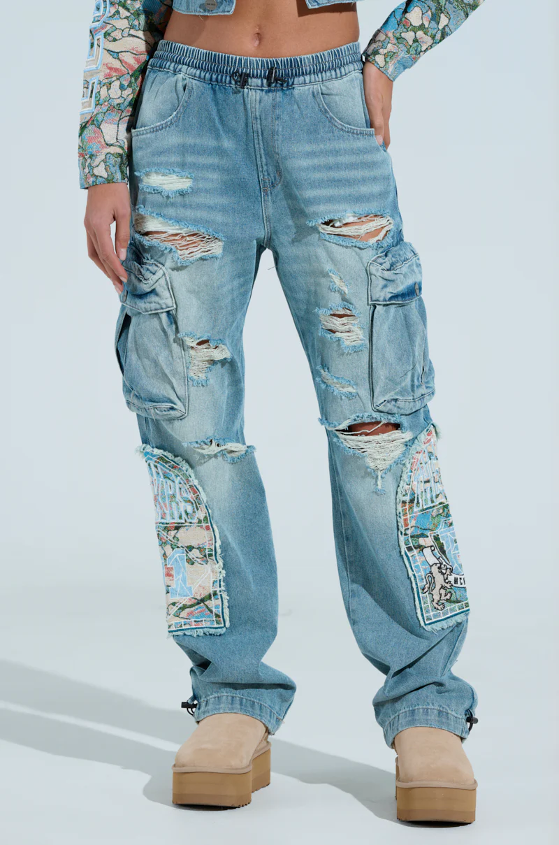 OUT OF THIS WORLD DENIM JOGGER - Image 2