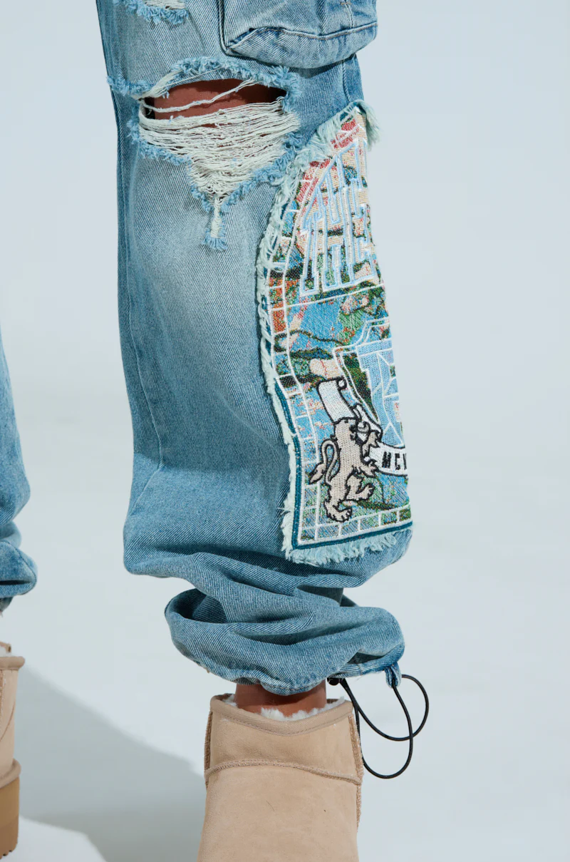 OUT OF THIS WORLD DENIM JOGGER - Image 7