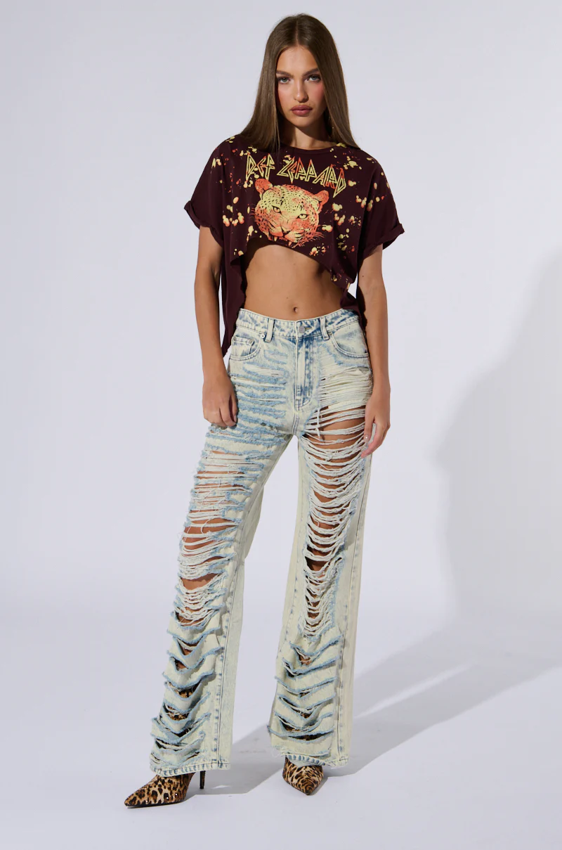OVER IT DISTRESSED HIGH RISE JEANS - Image 6