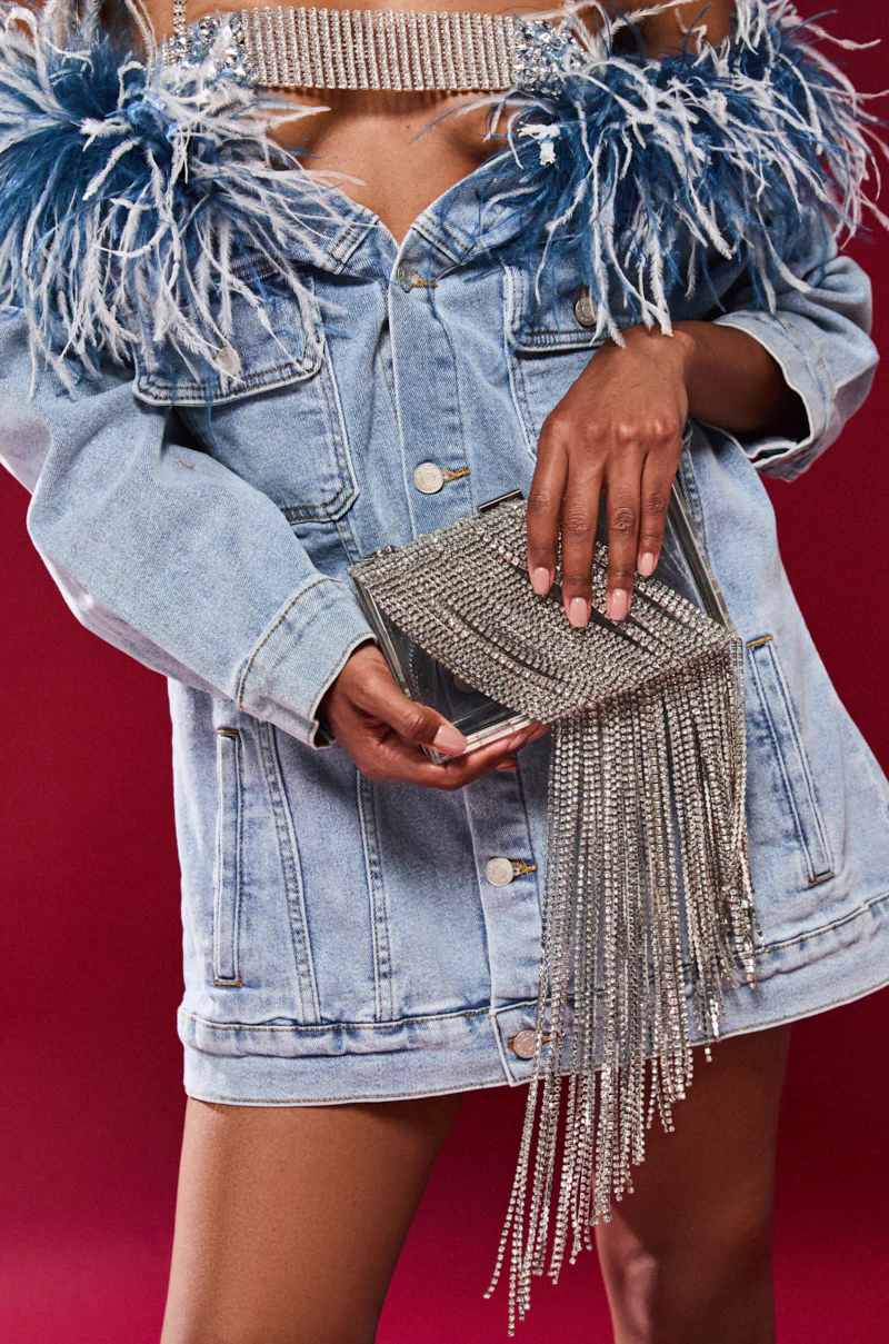 OVER THA TOP CLEAR BLING CLUTCH - Image 2