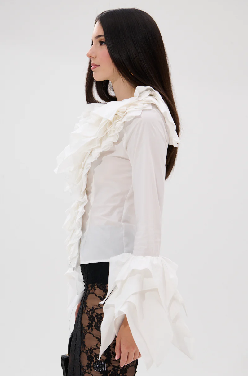 OVER THE TOP RUFFLE BLOUSE - Image 3