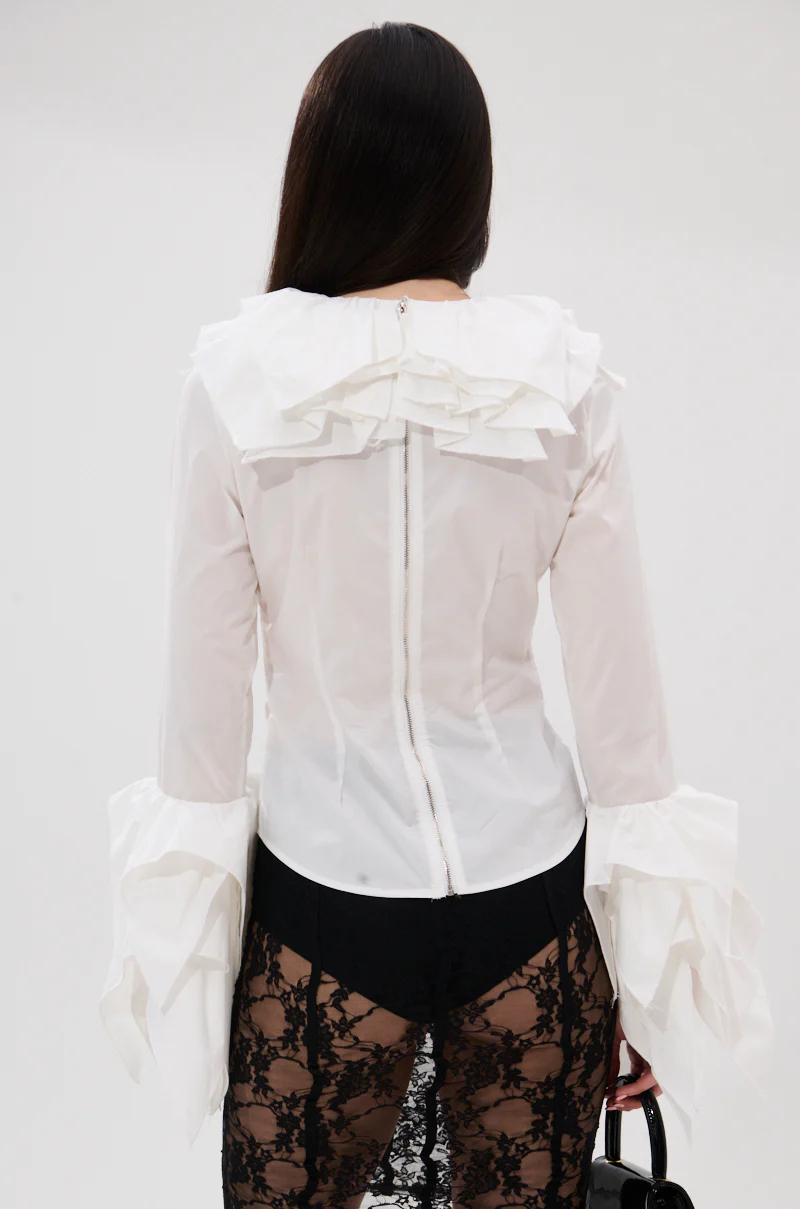 OVER THE TOP RUFFLE BLOUSE - Image 4