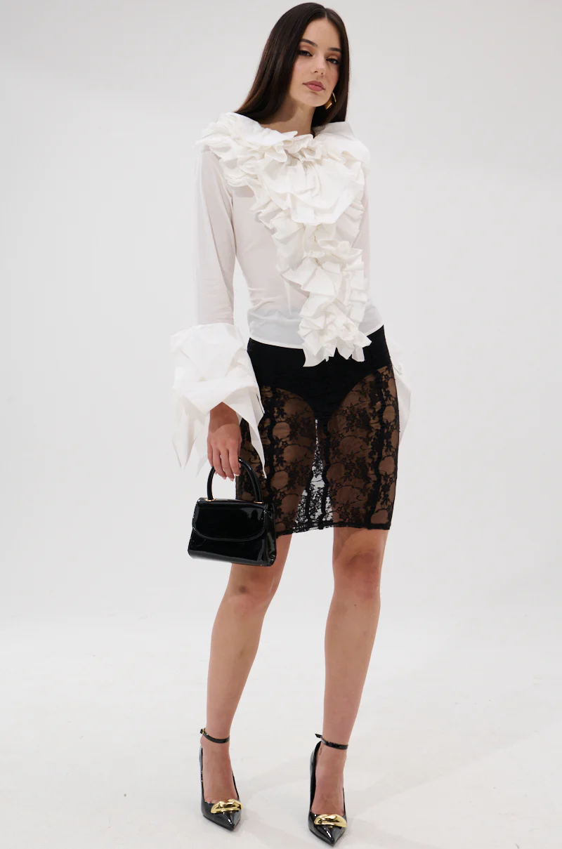 OVER THE TOP RUFFLE BLOUSE - Image 5