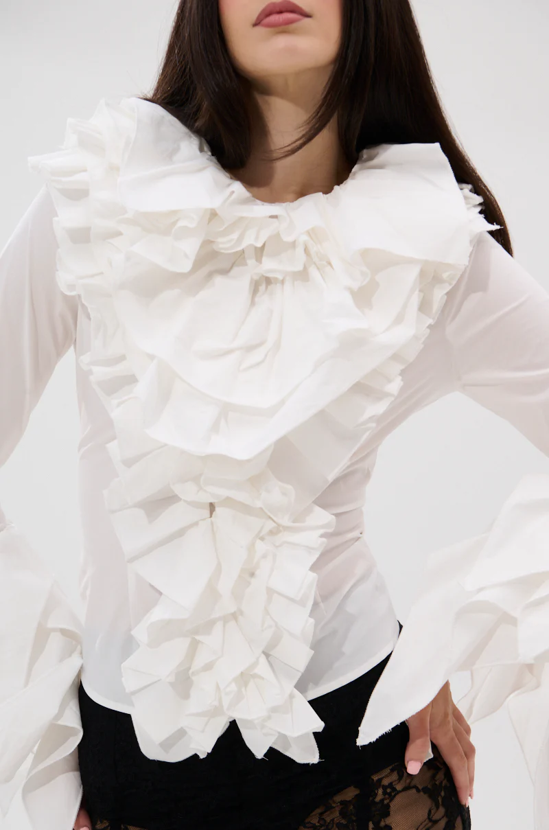 OVER THE TOP RUFFLE BLOUSE - Image 7