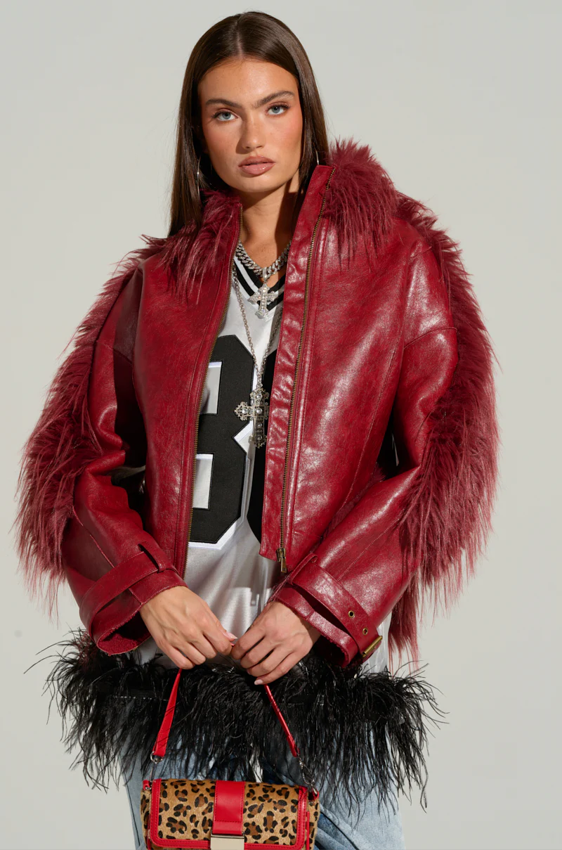 OVERZEALOUS FUR TRIM BOMBER - Image 3