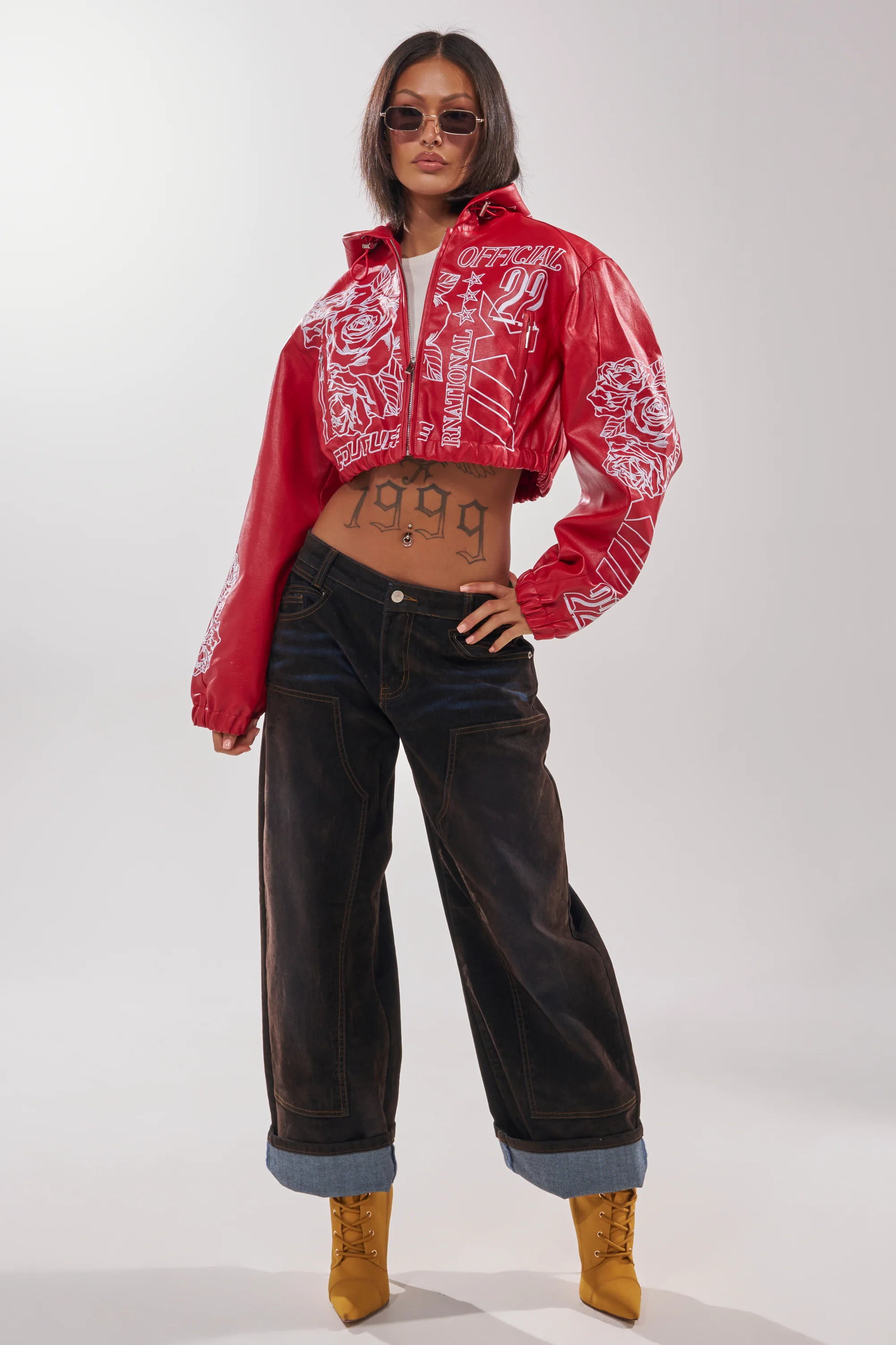 PAINT THE TOWN RED EMBROIDERED BOMBER - Image 10