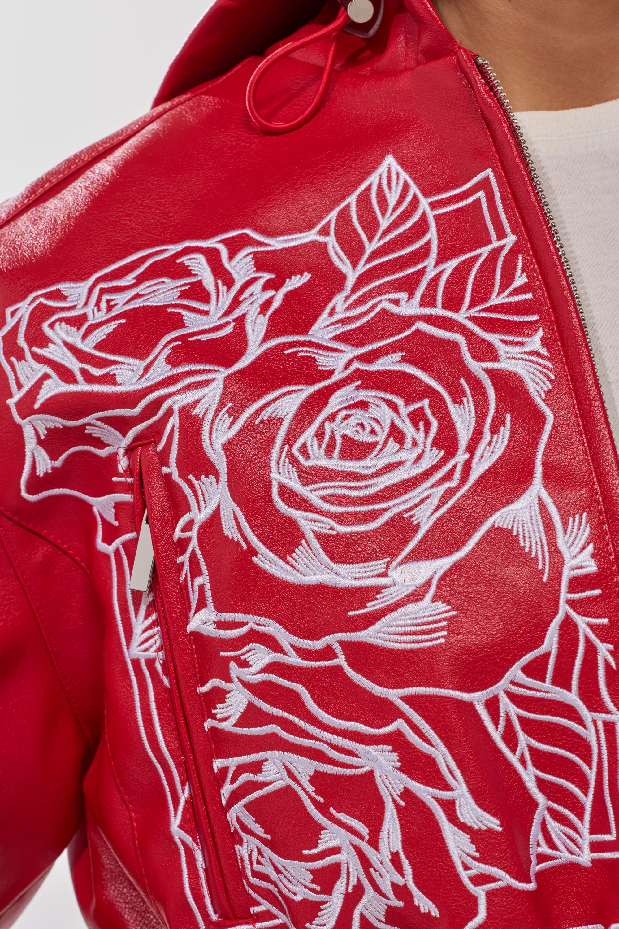 PAINT THE TOWN RED EMBROIDERED BOMBER - Image 11