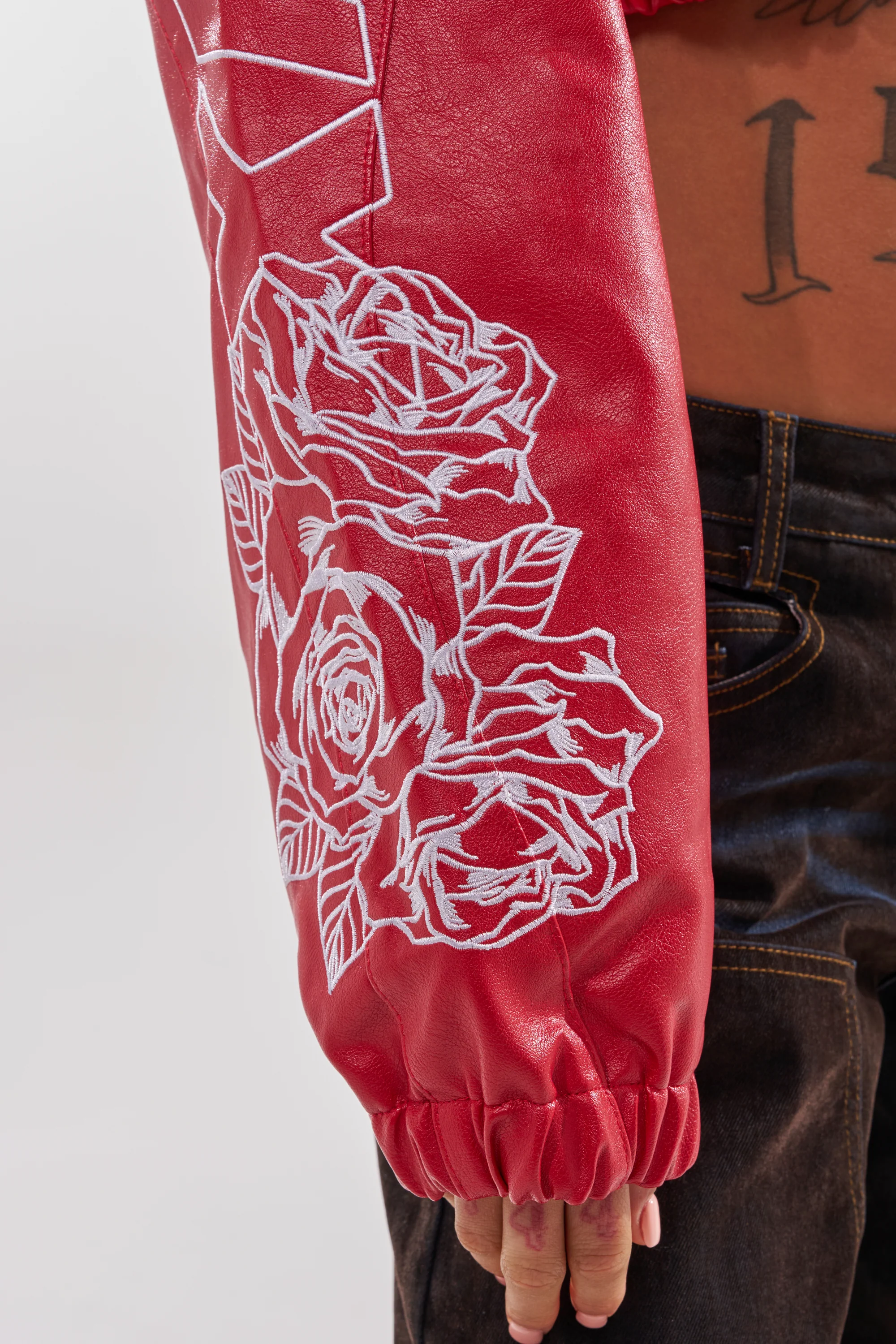 PAINT THE TOWN RED EMBROIDERED BOMBER - Image 12