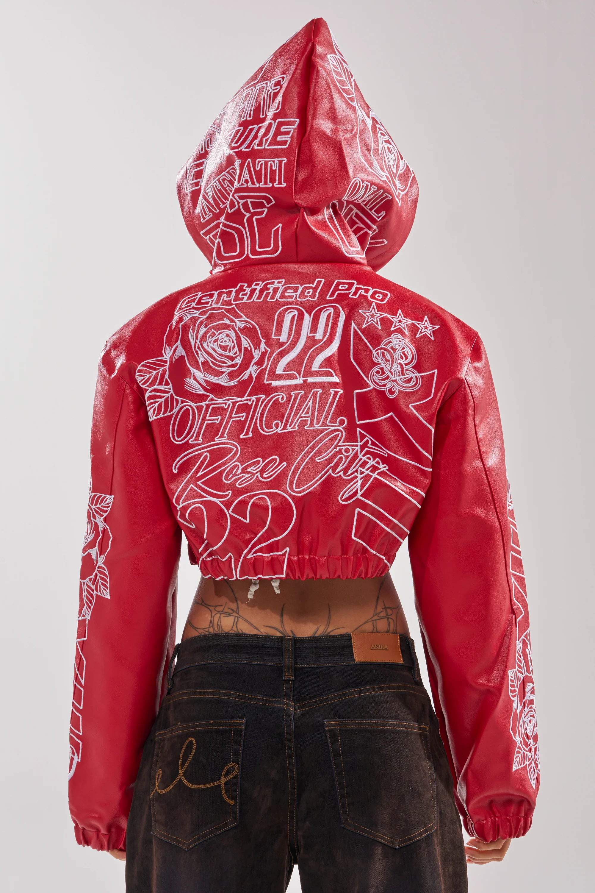 PAINT THE TOWN RED EMBROIDERED BOMBER - Image 7