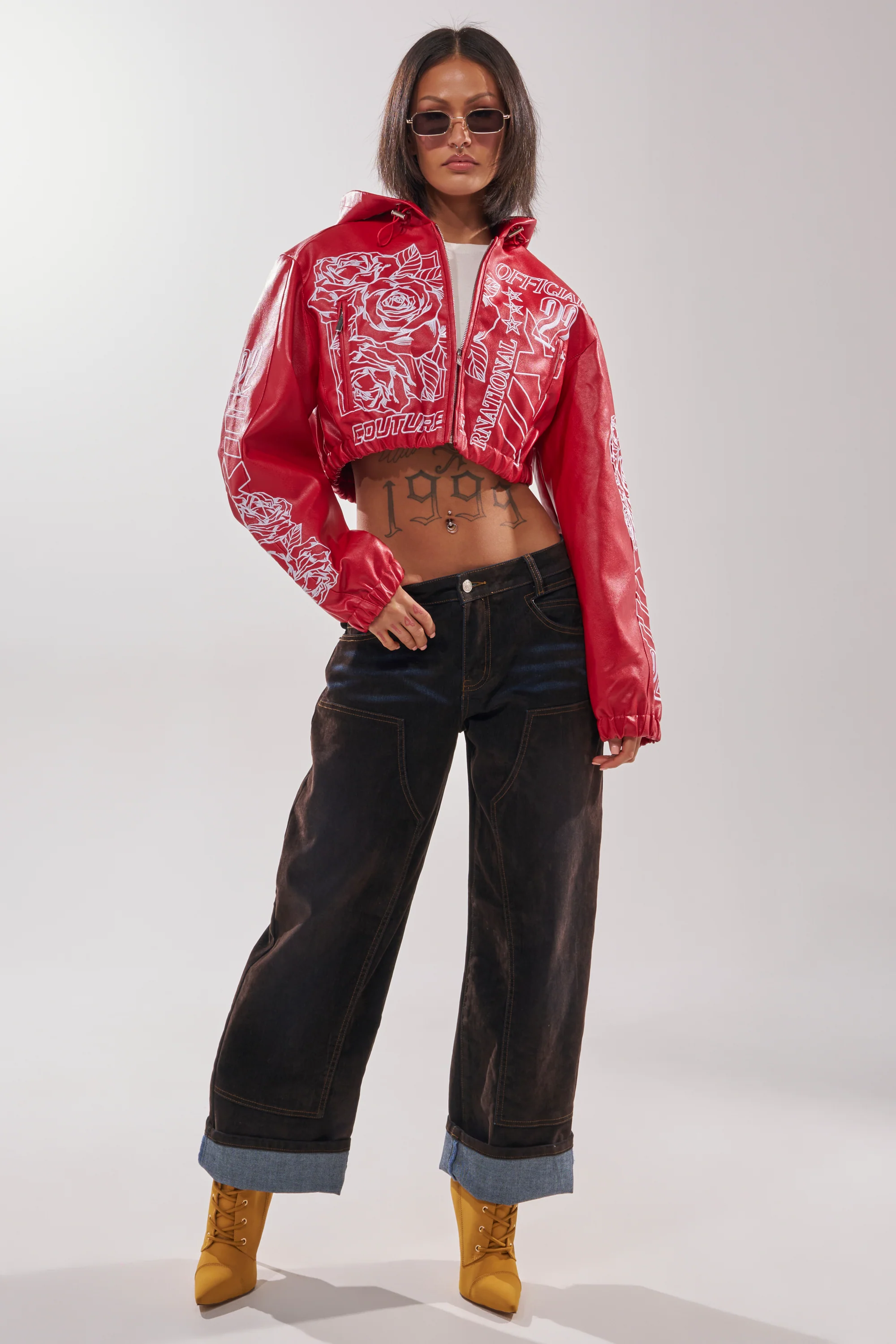 PAINT THE TOWN RED EMBROIDERED BOMBER - Image 8