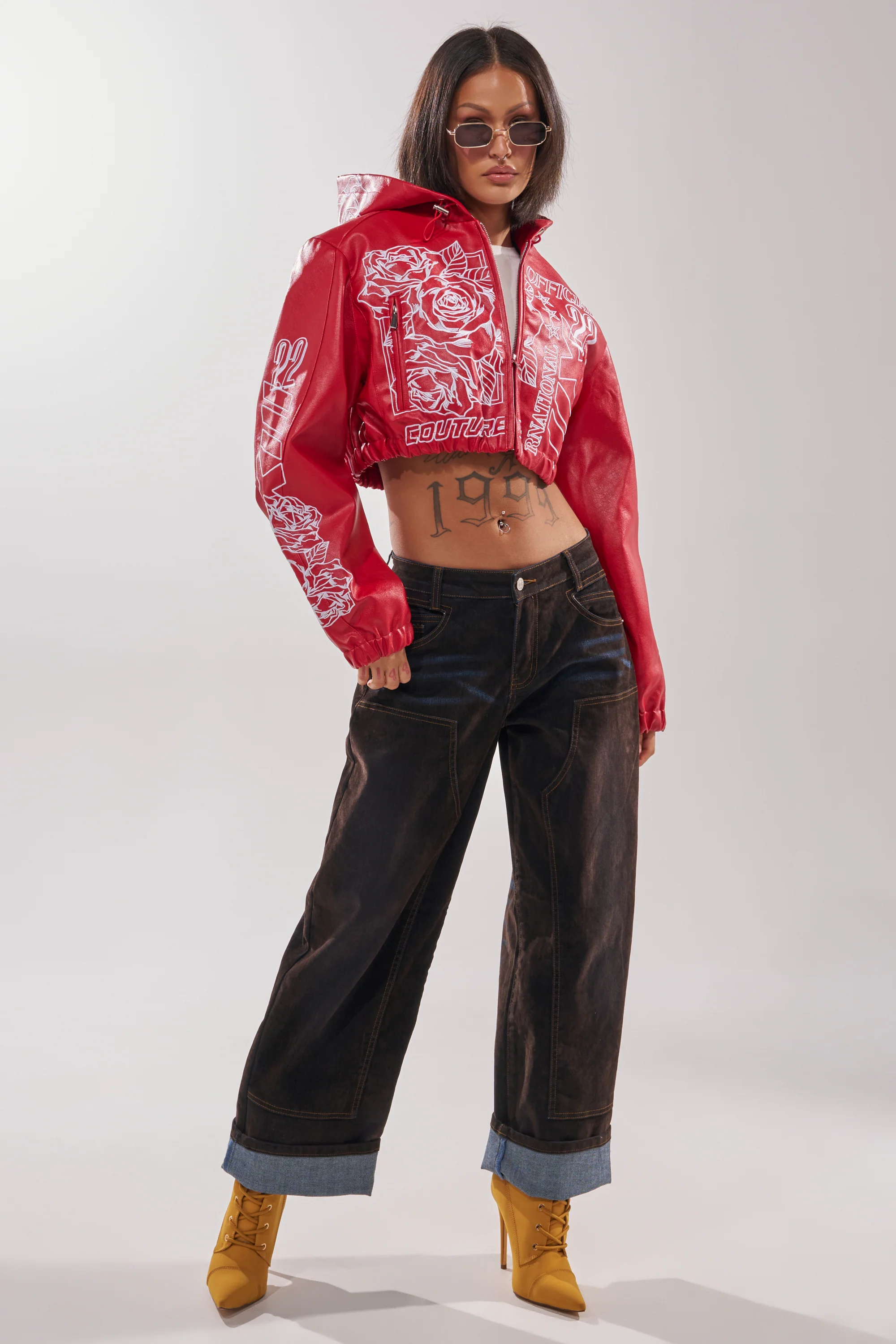 PAINT THE TOWN RED EMBROIDERED BOMBER - Image 9