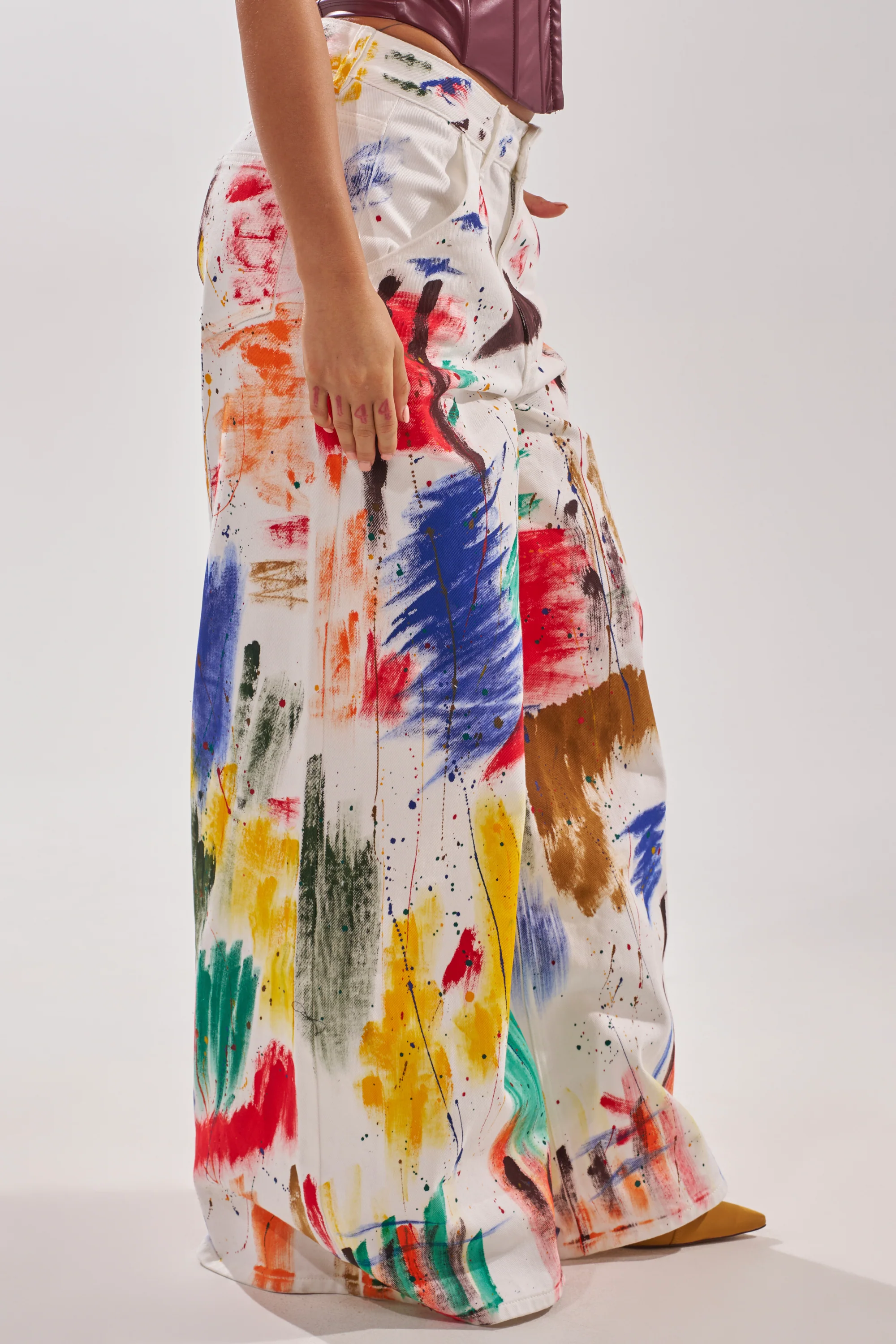 PAINTED ON RELAXED DENIM PANT - Image 4
