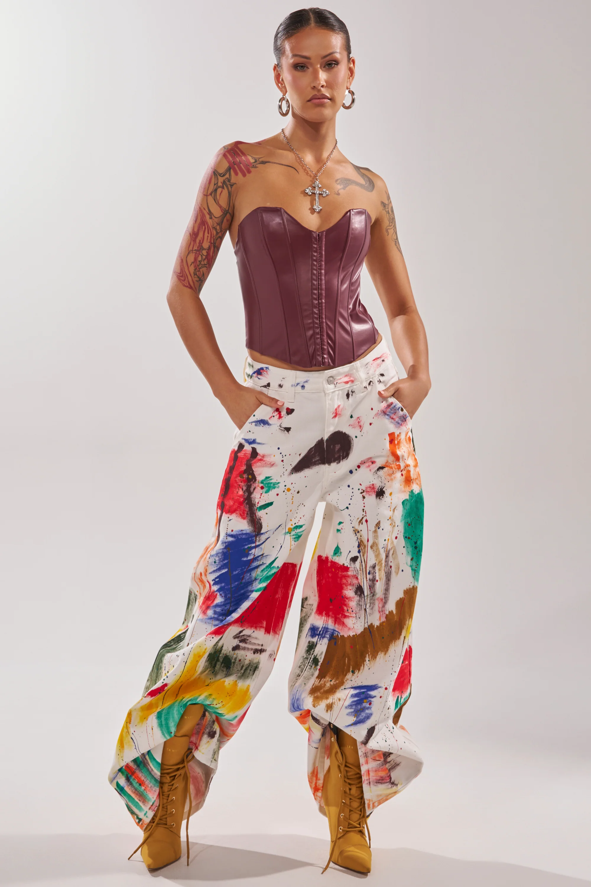 PAINTED ON RELAXED DENIM PANT - Image 7