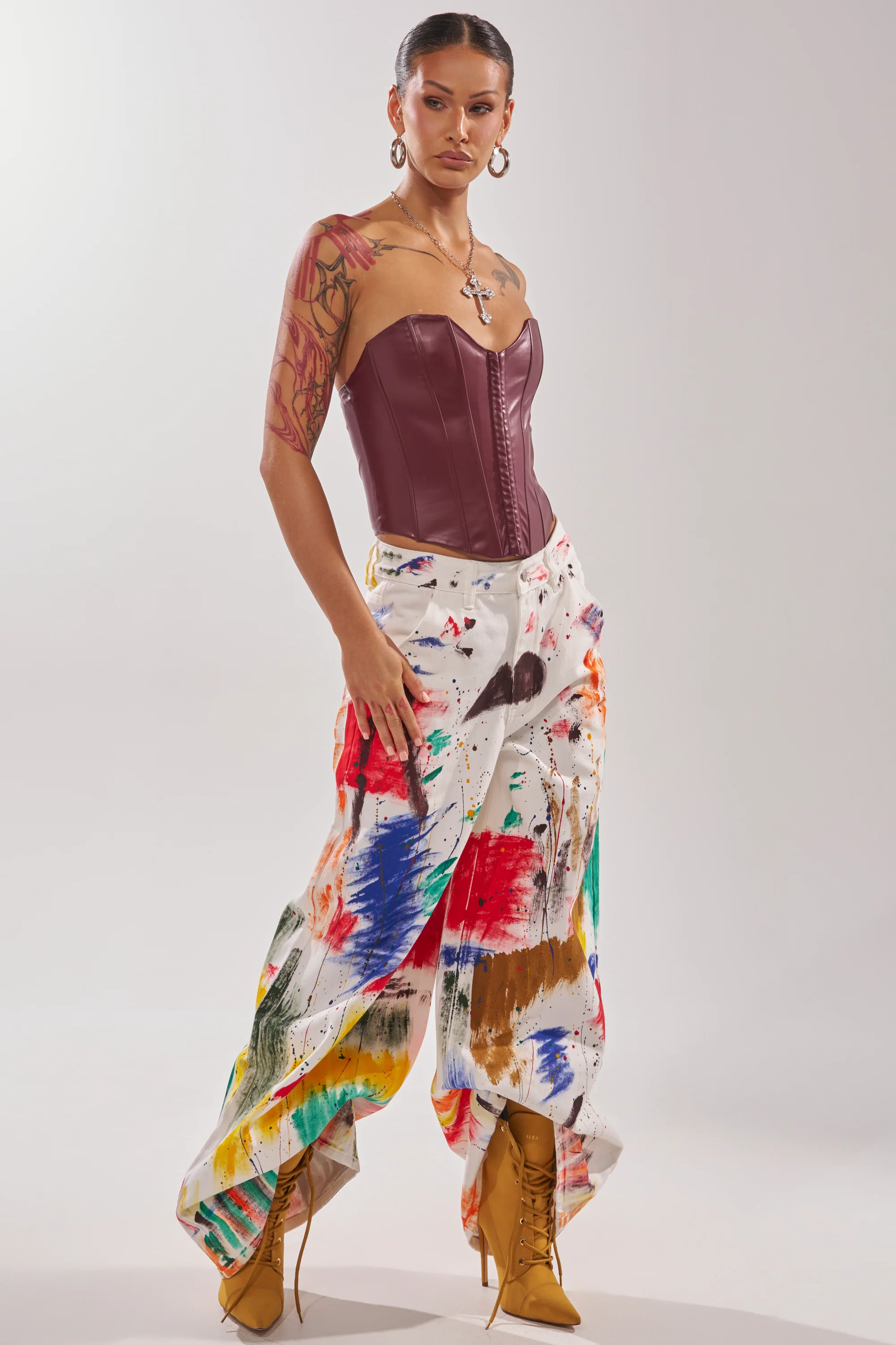 PAINTED ON RELAXED DENIM PANT - Image 8