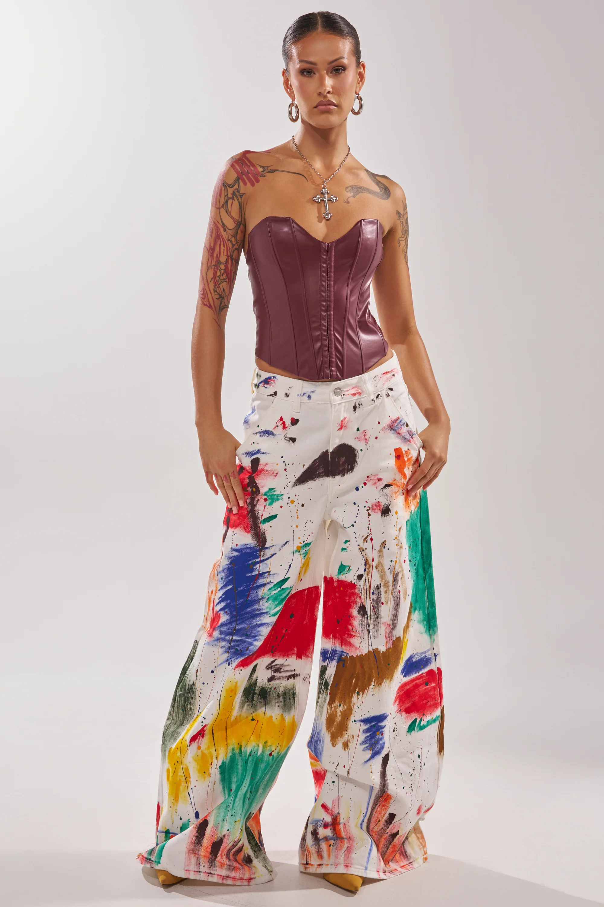 PAINTED ON RELAXED DENIM PANT - Image 9
