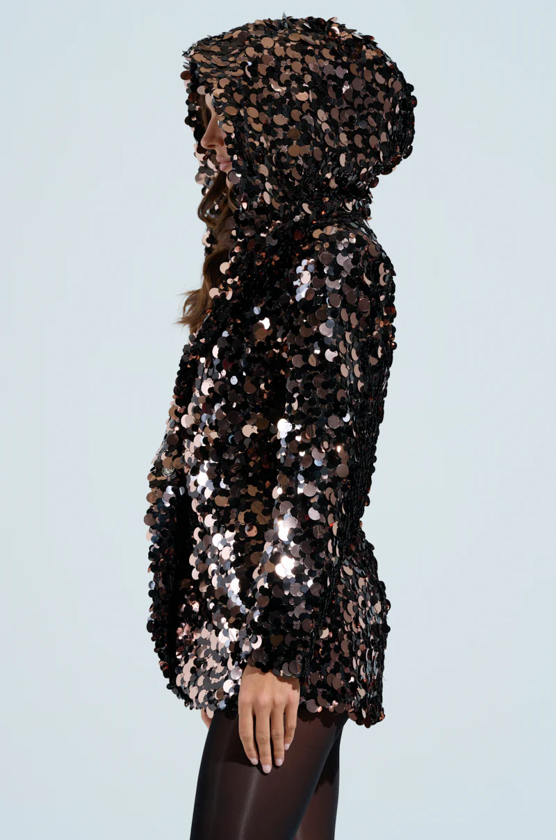 PARTY AT JOSH'S SEQUIN HOODED BLAZER - Image 4