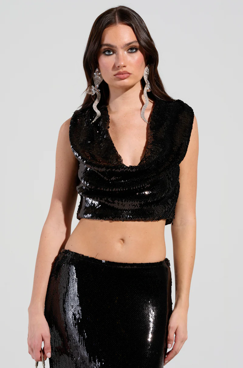 PARTY IN THE CITY CROP TOP IN BLACK