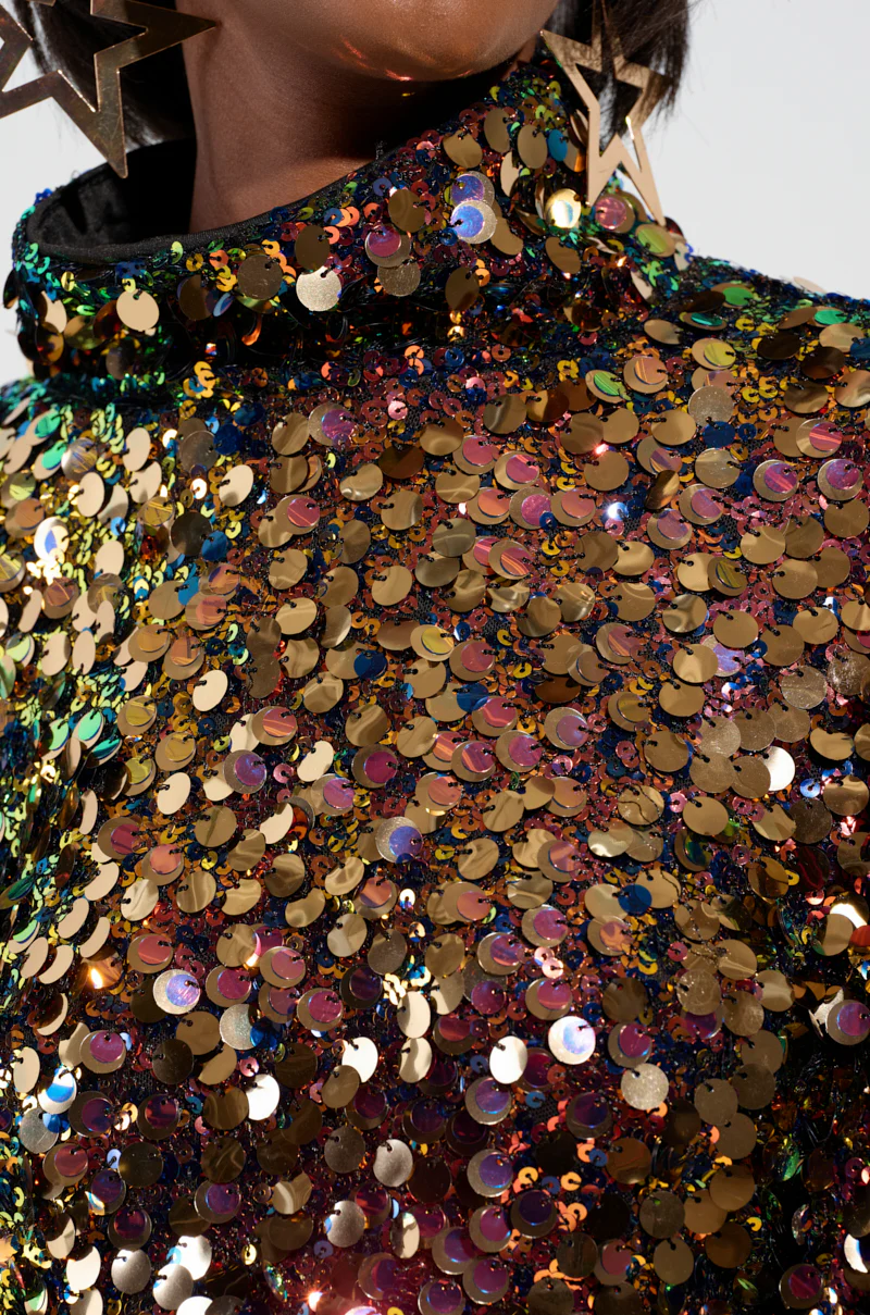 PARTY STARTER SEQUIN LONG SLEEVE BLOUSE - Image 8