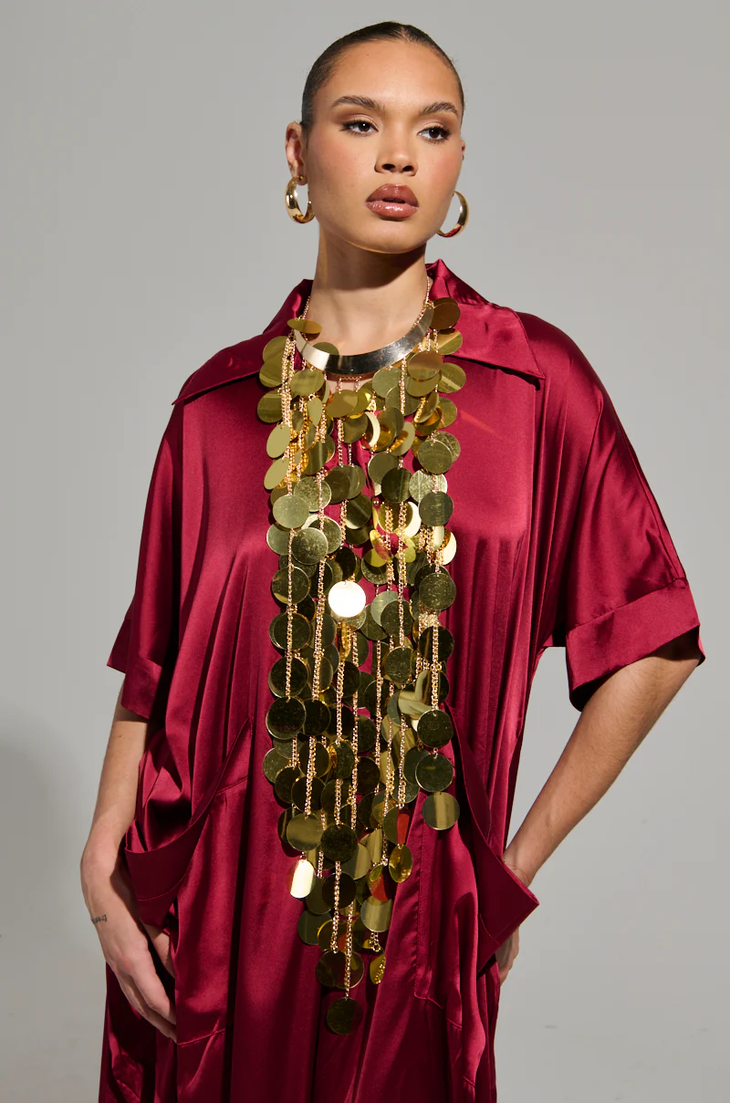 PARTY STARTER SEQUIN STATEMENT NECKLACE - Image 2