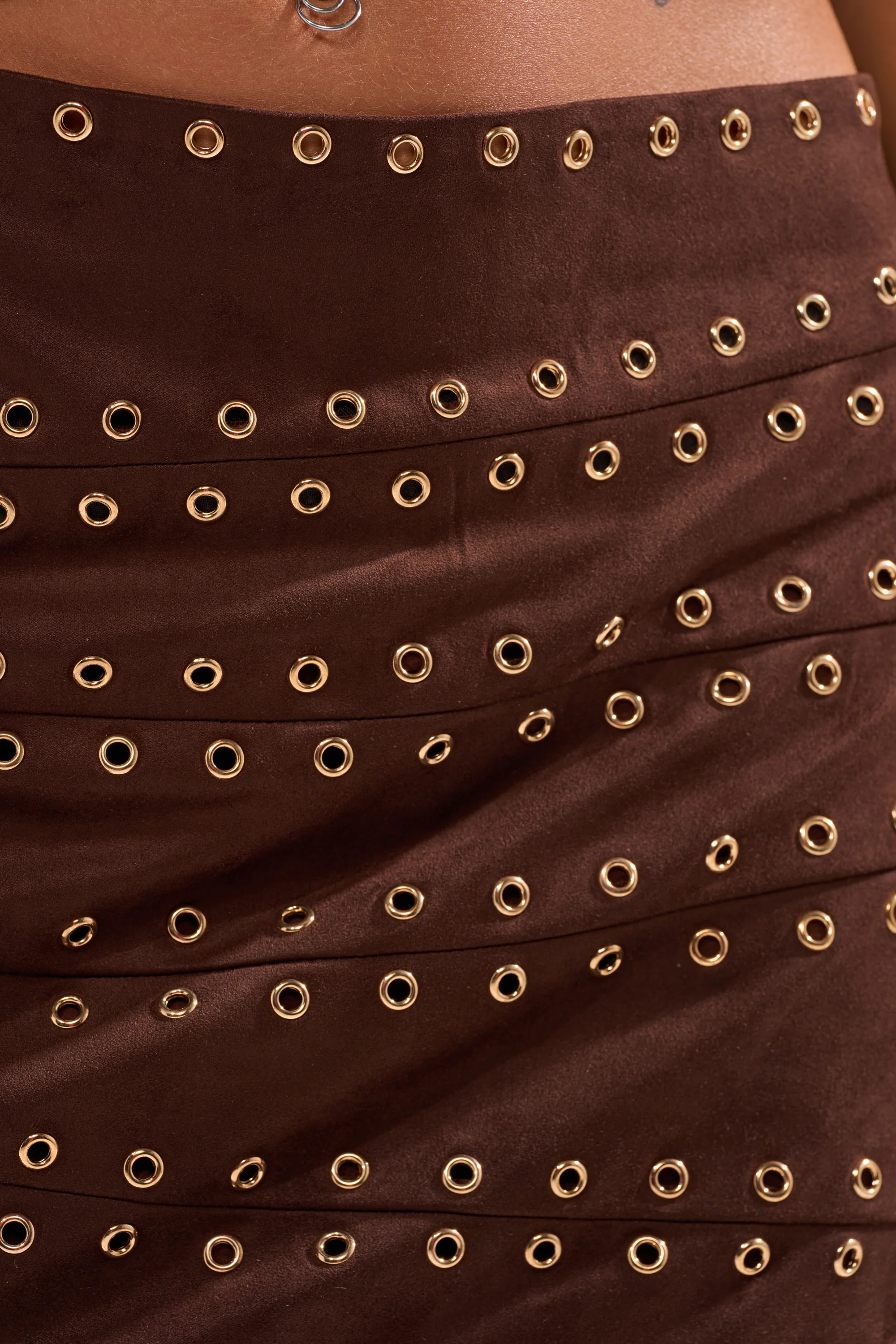 PARTYS HERE SUEDE CUTOUT MINI DRESS - Image 8