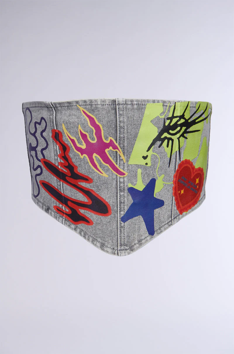 PATCHED UP STRETCH DENIM BELT - Image 3