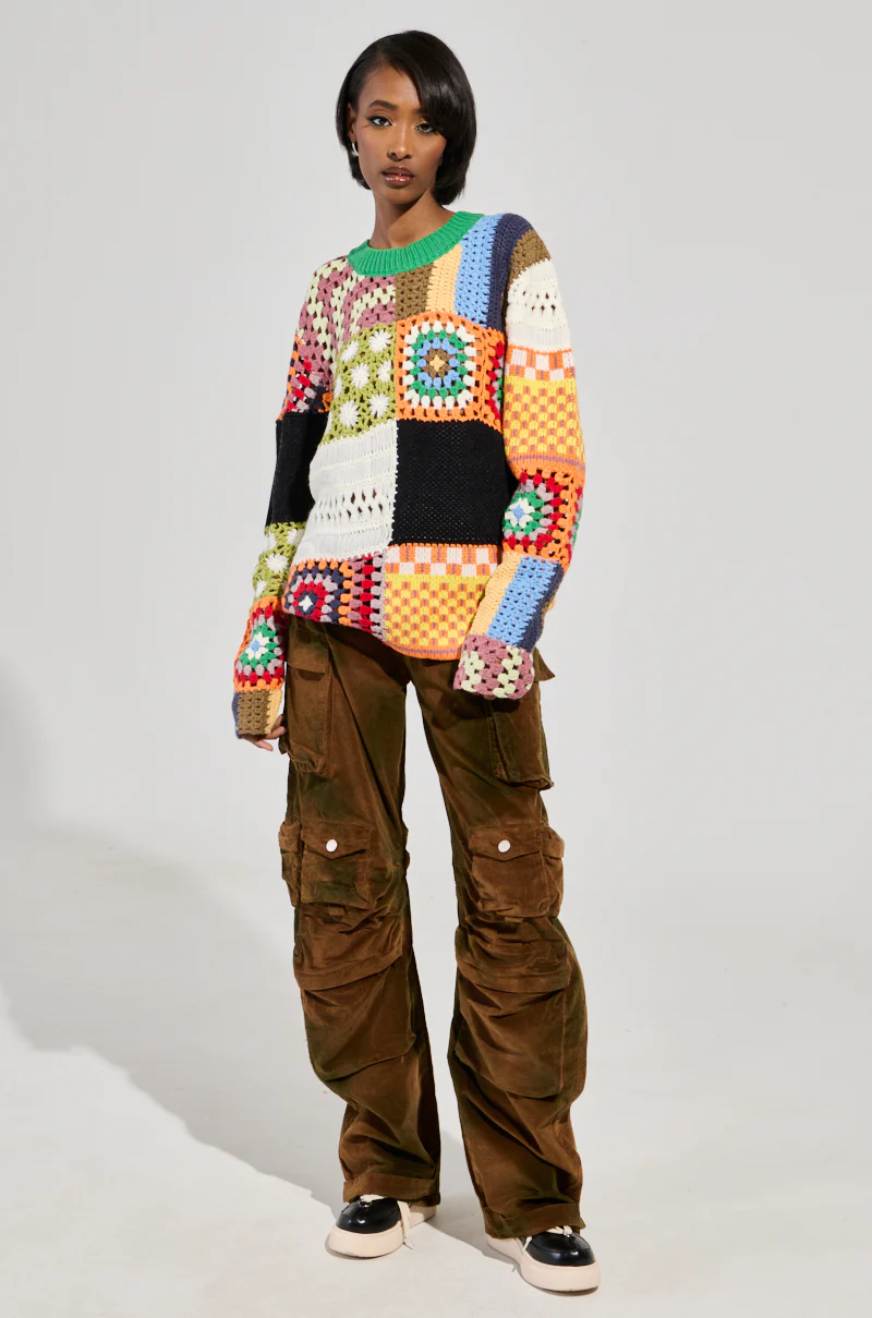 PATCHWORK PRINCESS MULTI COLOR SWEATER - Image 6