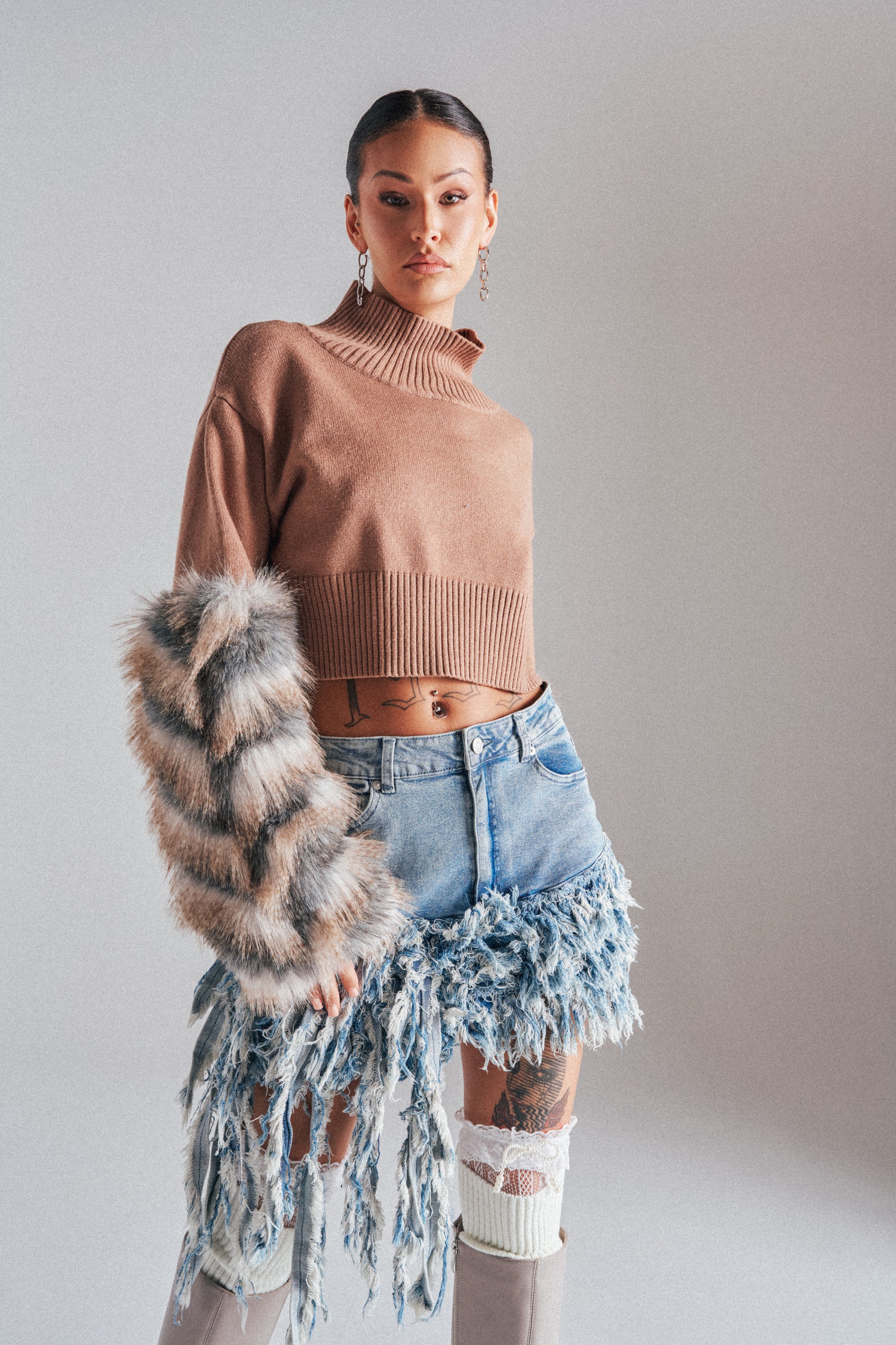 PAWS OFF FUR CUFF SWEATER - Image 2