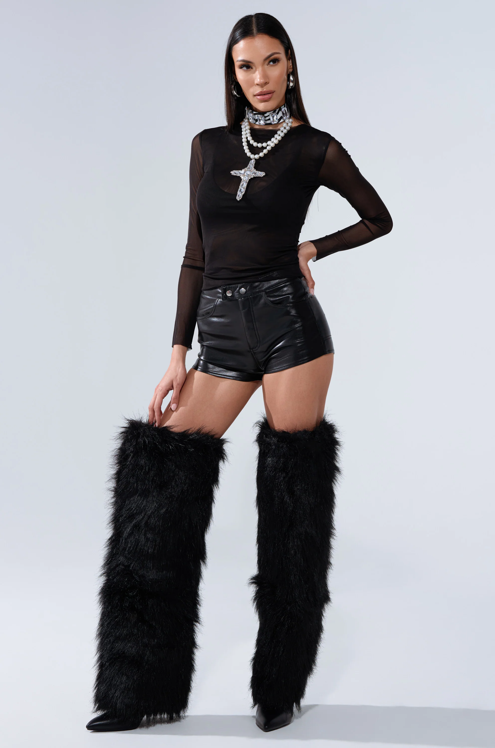 PAXTON DOUBLE LINED MESH LONG SLEEVE TOP - Image 5