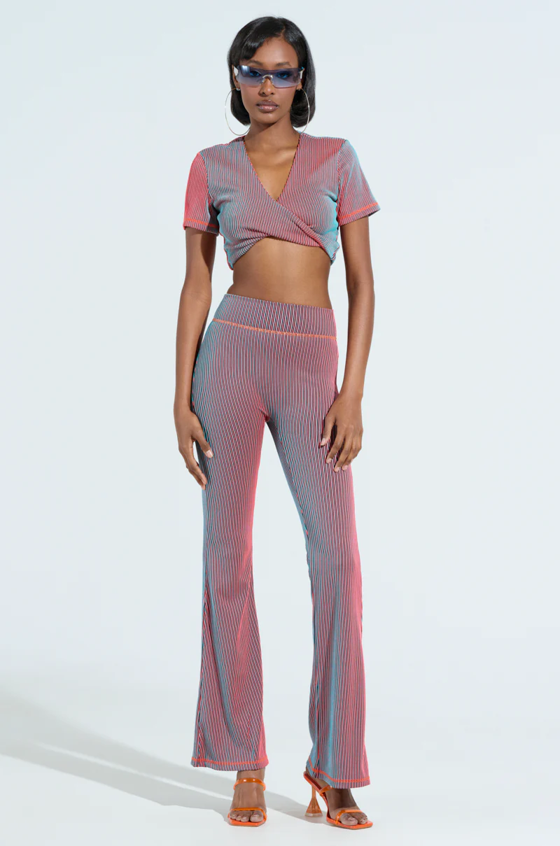 DOUBLE TAKE RIBBED TWISTED CROP TOP - Image 4