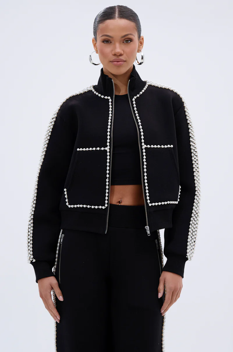 PEARL GIRL ZIP UP SWEATSHIRT - Image 2