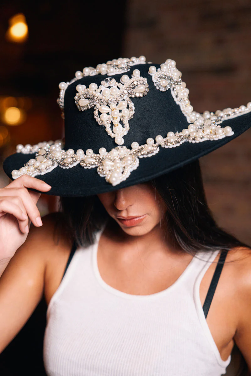 PEARL PLEASE EMBELLISHED BRIM HAT - Image 2