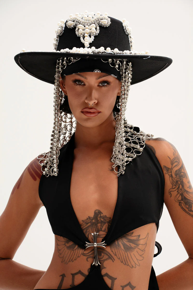 PEARL PLEASE EMBELLISHED BRIM HAT - Image 5