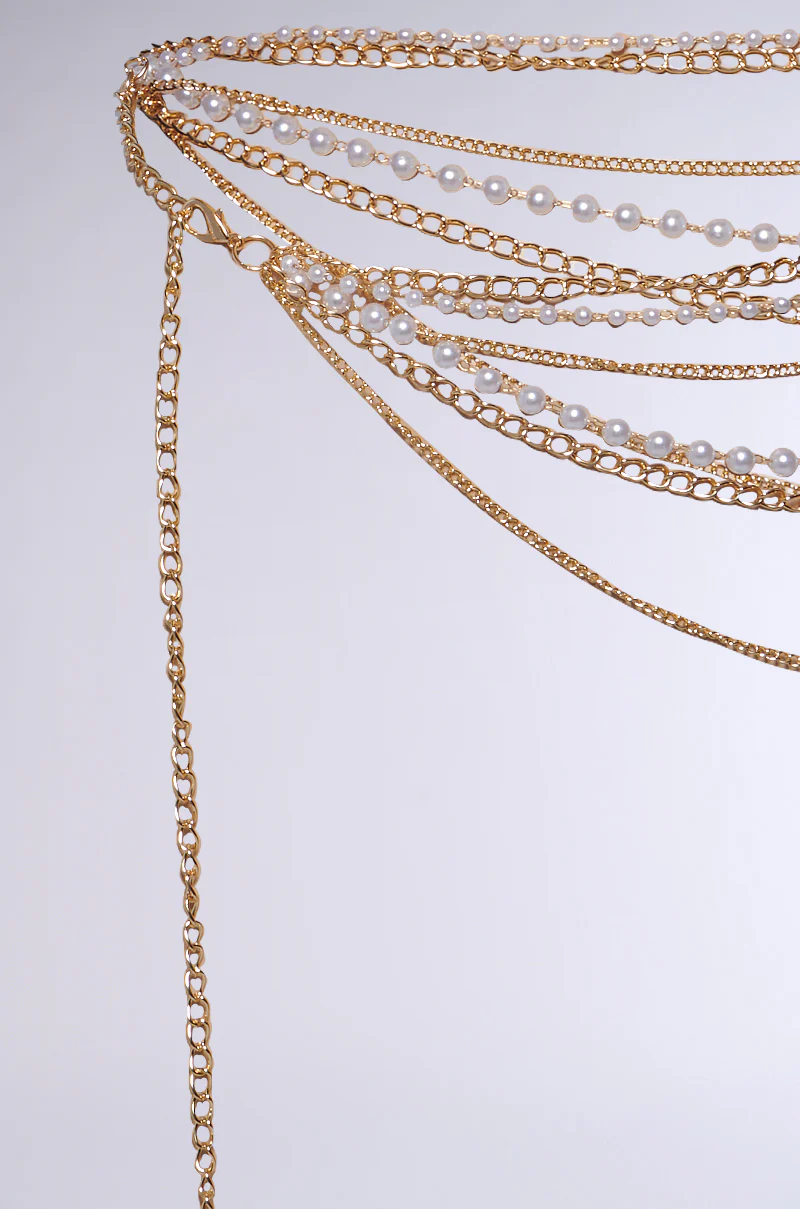 PEARL PLEASE LAYERED CHAIN BELT - Image 4