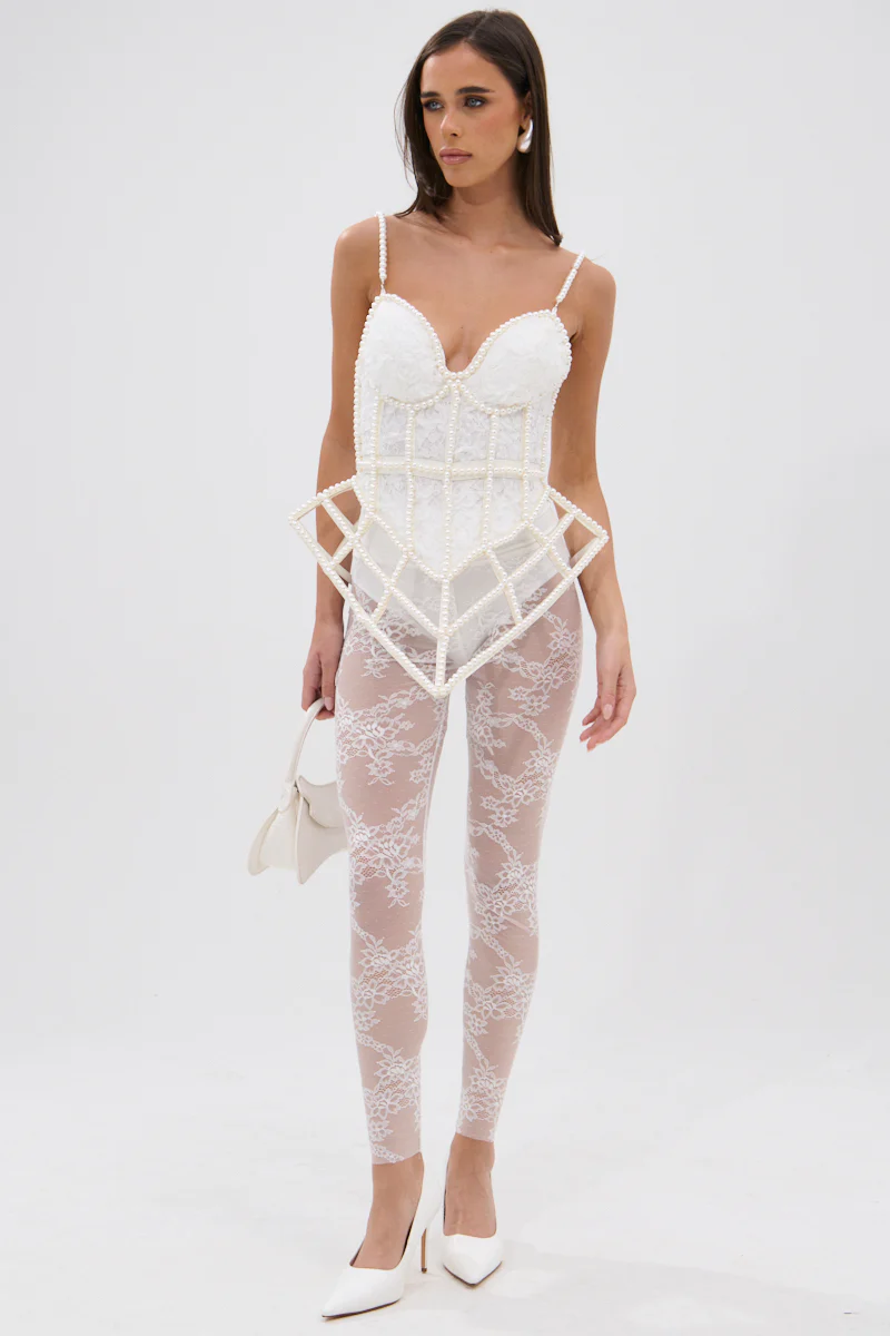 PEARL QUEEN CORSETED CAGE TOP - Image 7