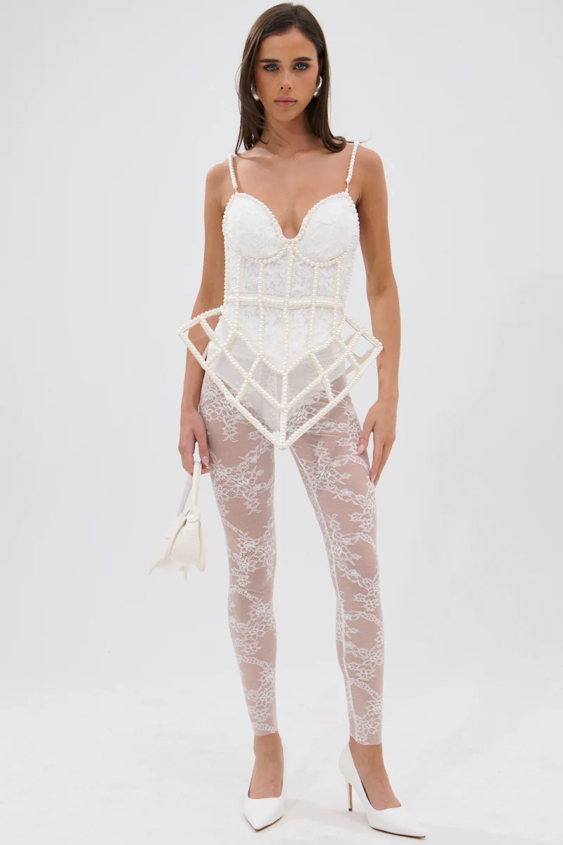 PEARL QUEEN CORSETED CAGE TOP - Image 8