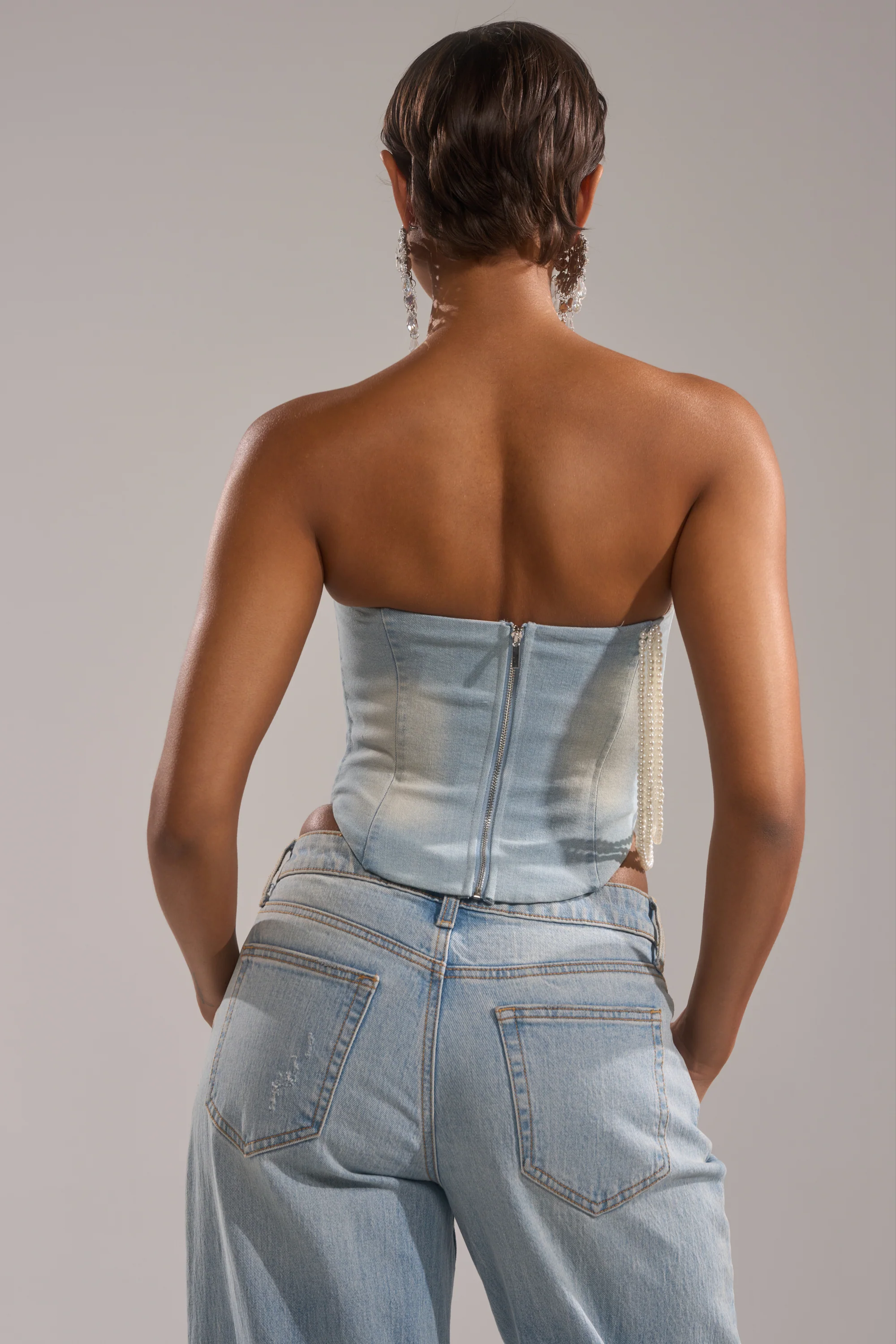 PEARL QUEEN DENIM CORSET - Image 6