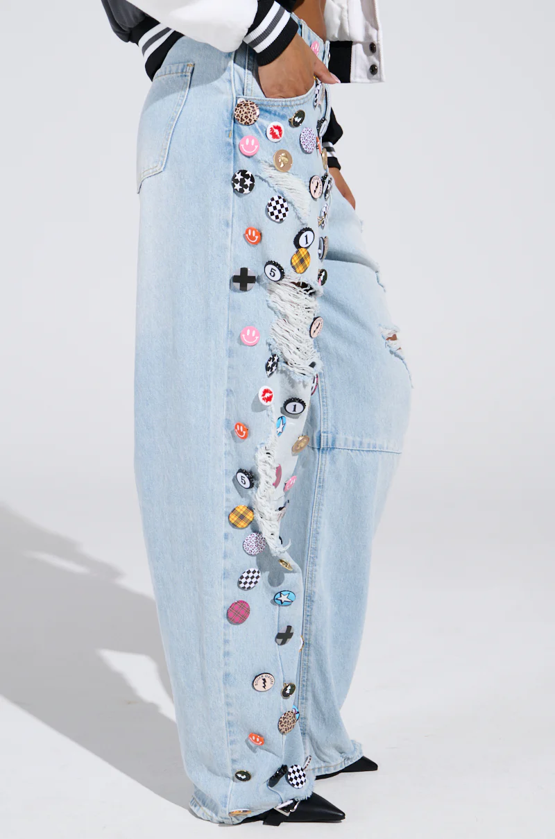 PENELOPE GRAPHIC BUTTON JEANS - Image 3