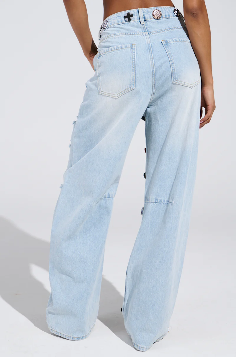 PENELOPE GRAPHIC BUTTON JEANS - Image 5