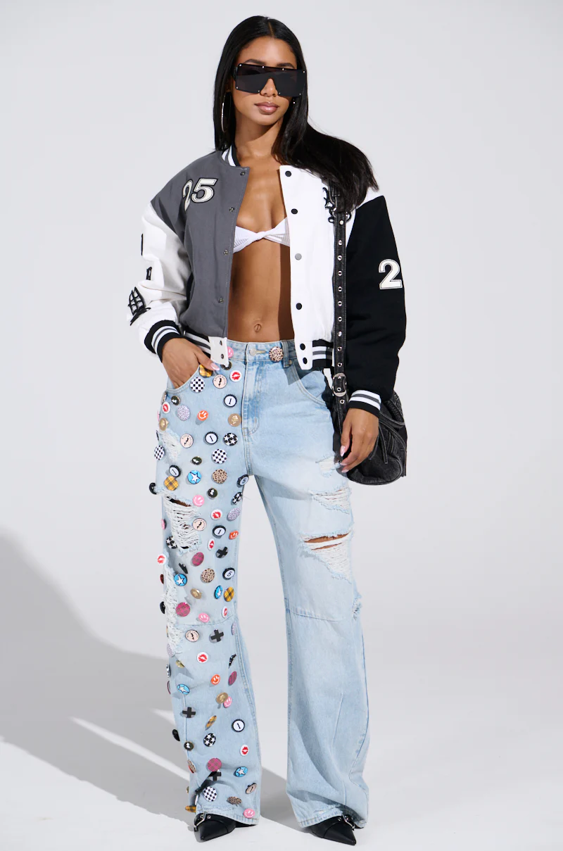 PENELOPE GRAPHIC BUTTON JEANS - Image 6