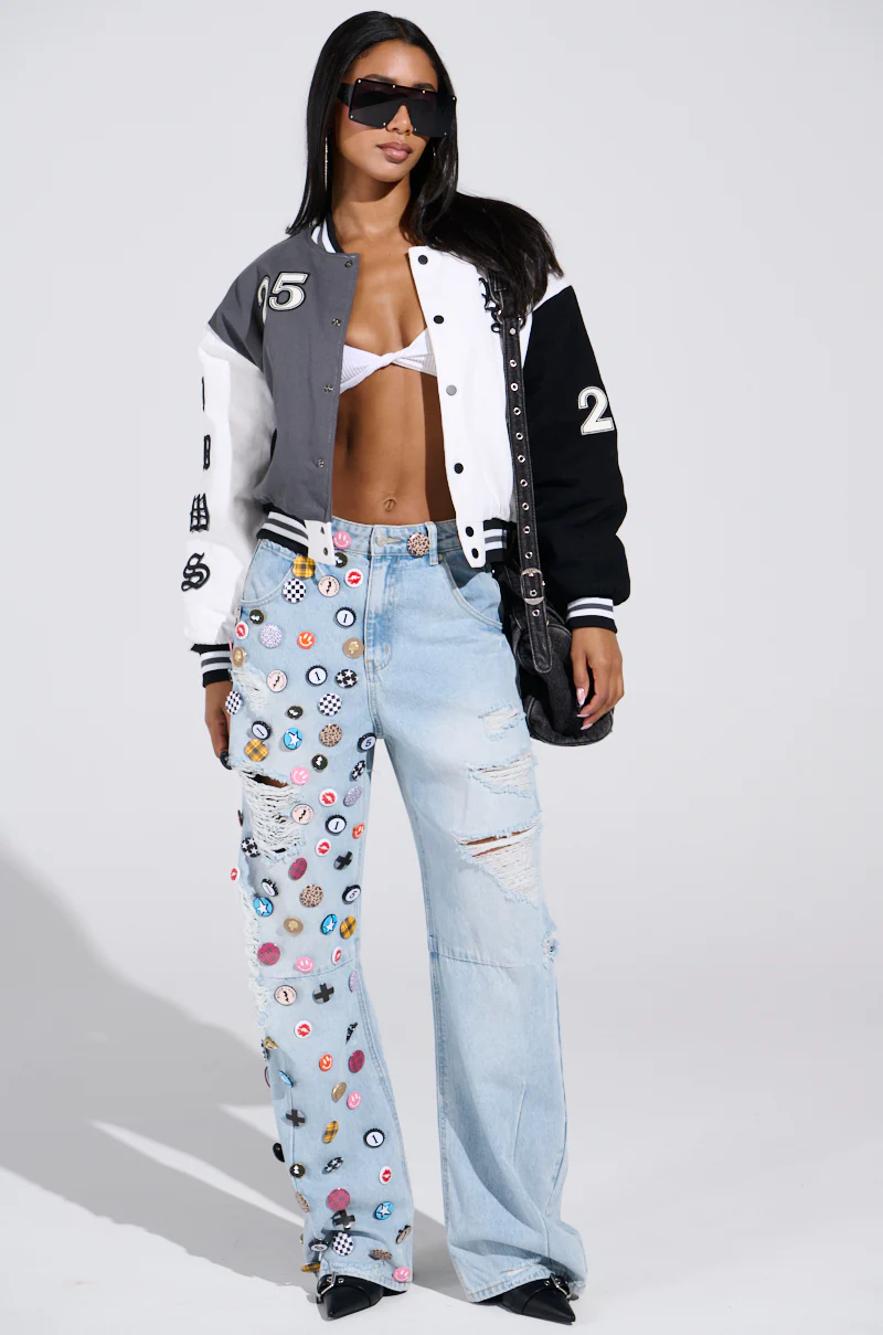 PENELOPE GRAPHIC BUTTON JEANS - Image 7