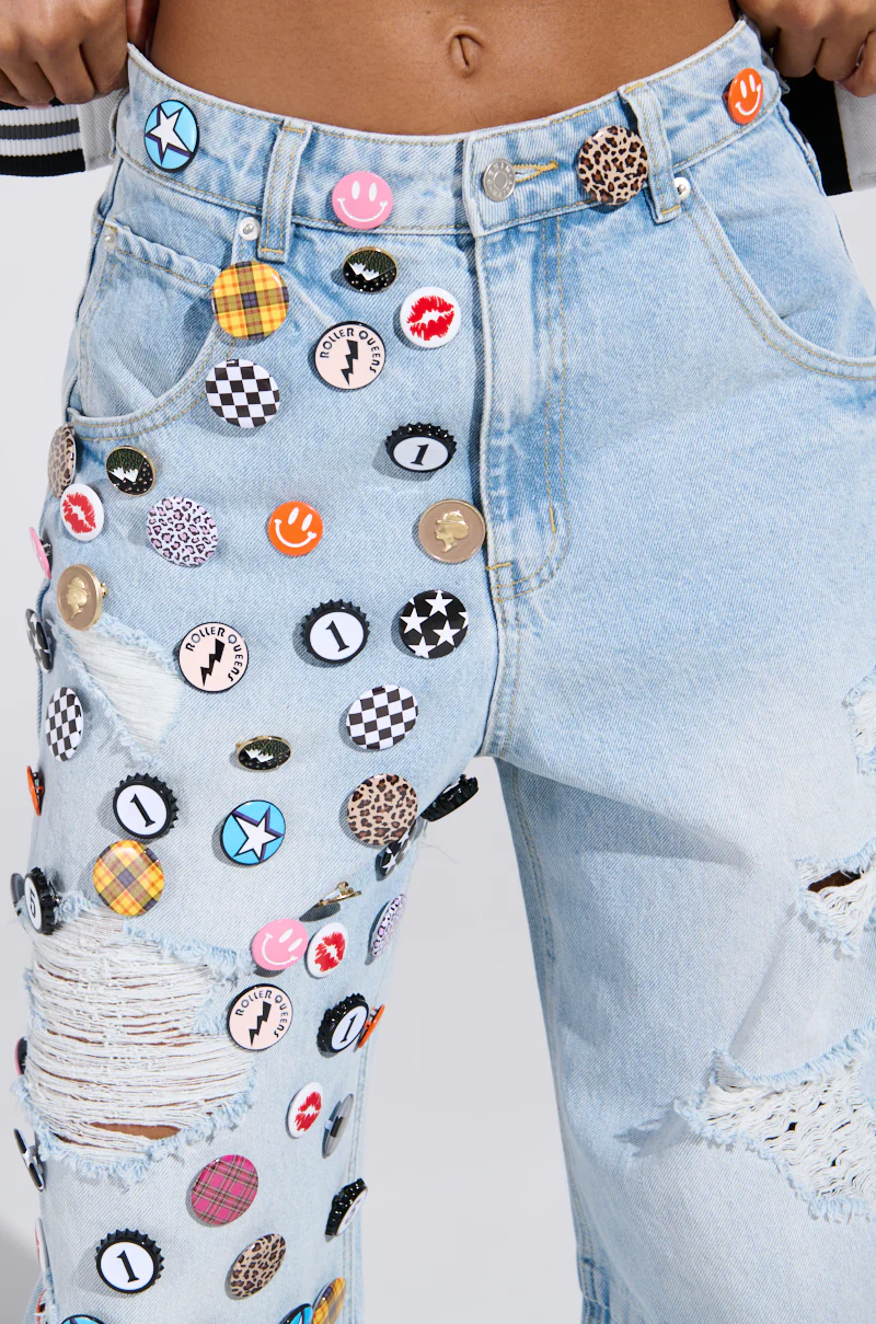 PENELOPE GRAPHIC BUTTON JEANS - Image 8