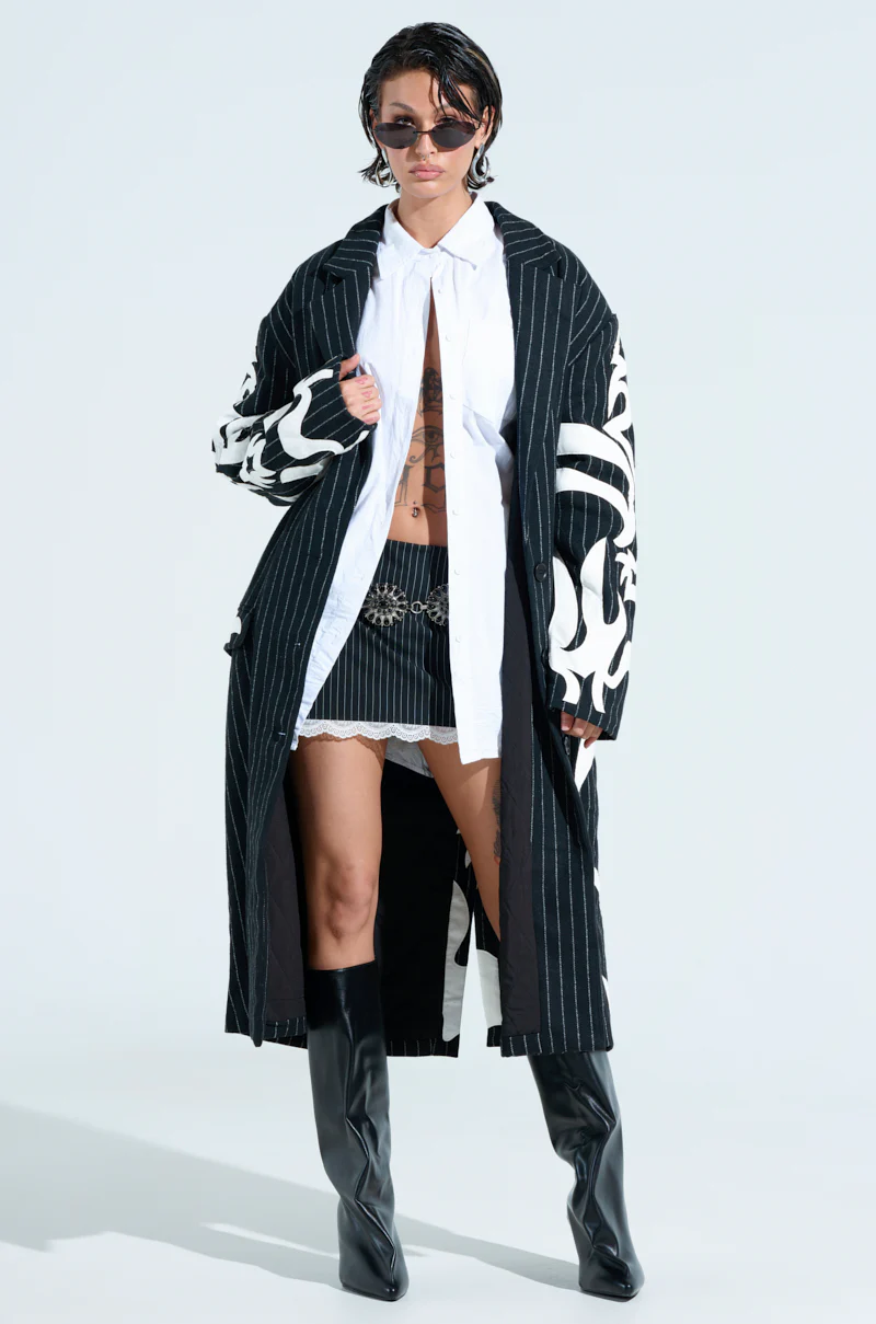 PEPPER PINSTIPE TRENCH - Image 4