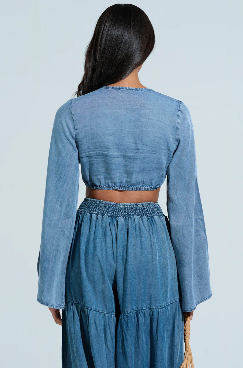PERFECT AS CAN BE TIE FRONT BLOUSE - Image 4