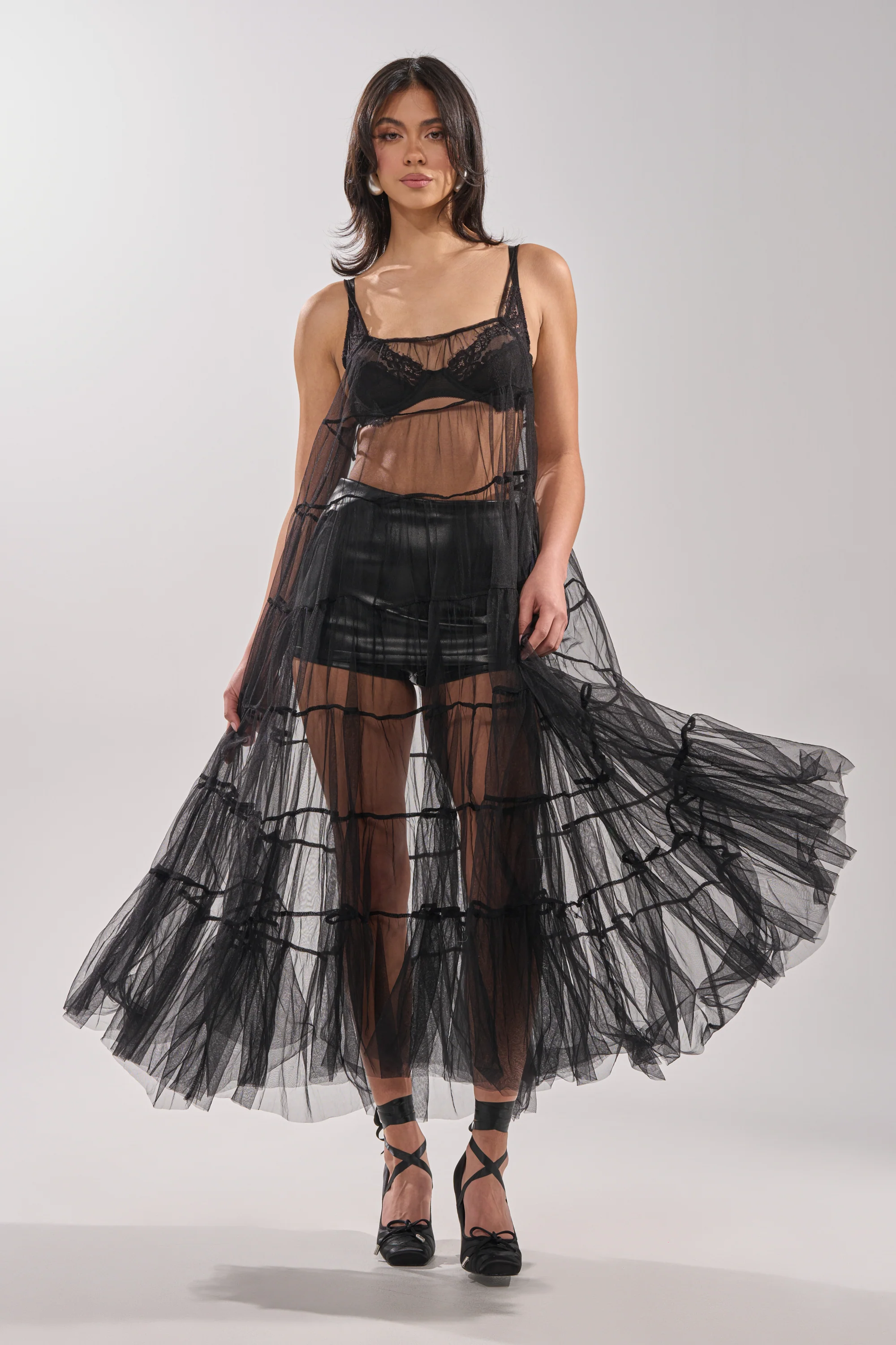 PERFECT FOR LAYERING TULLE MAXI DRESS