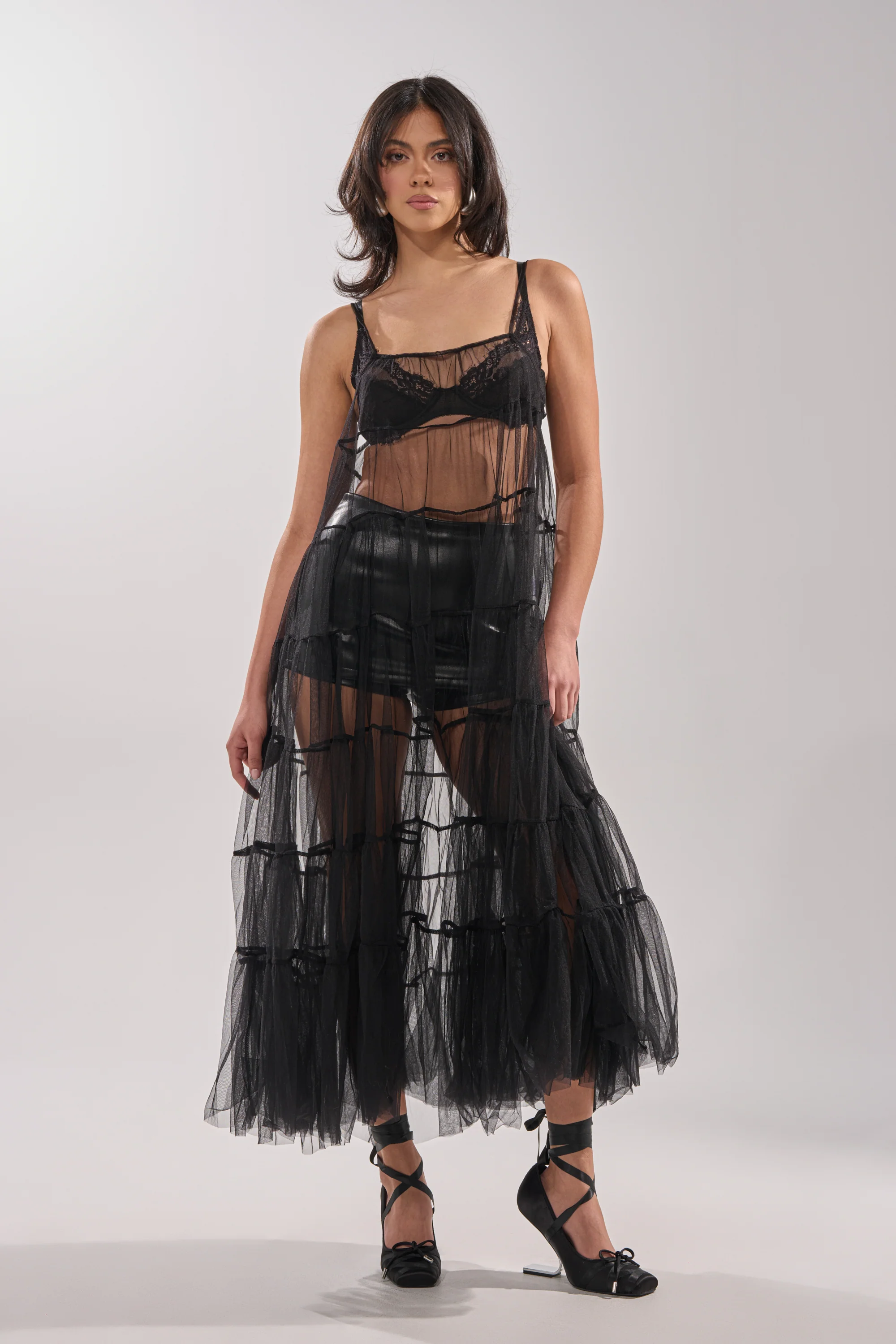 PERFECT FOR LAYERING TULLE MAXI DRESS - Image 2
