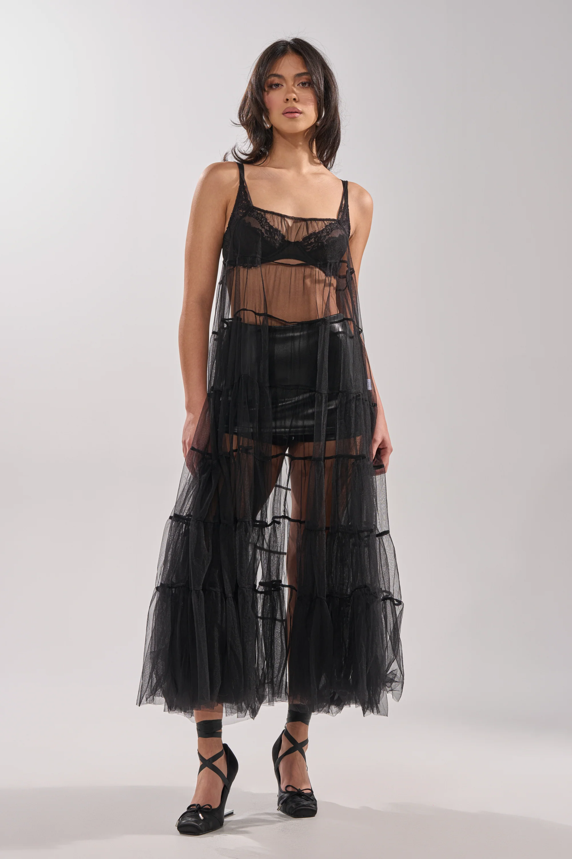 PERFECT FOR LAYERING TULLE MAXI DRESS - Image 3